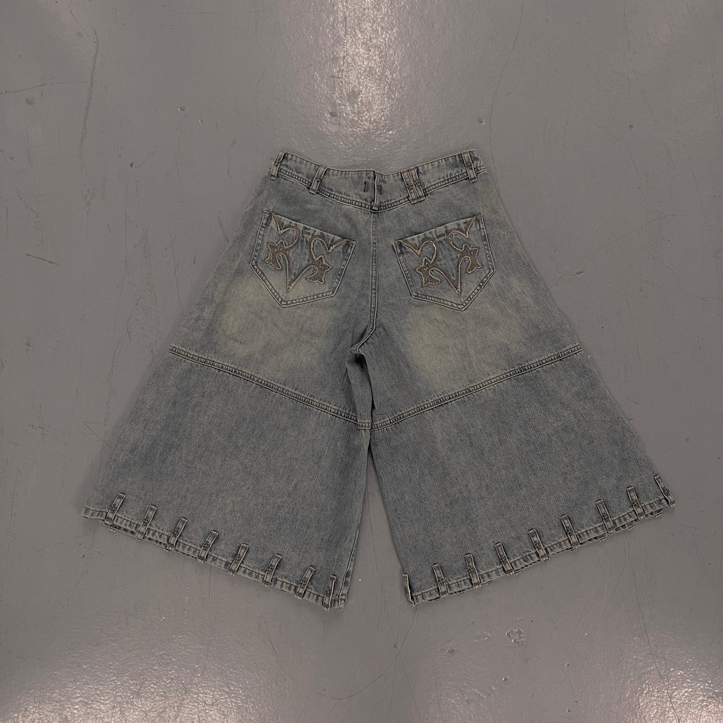 Hussar Cleur Belted Denim Blue Washed