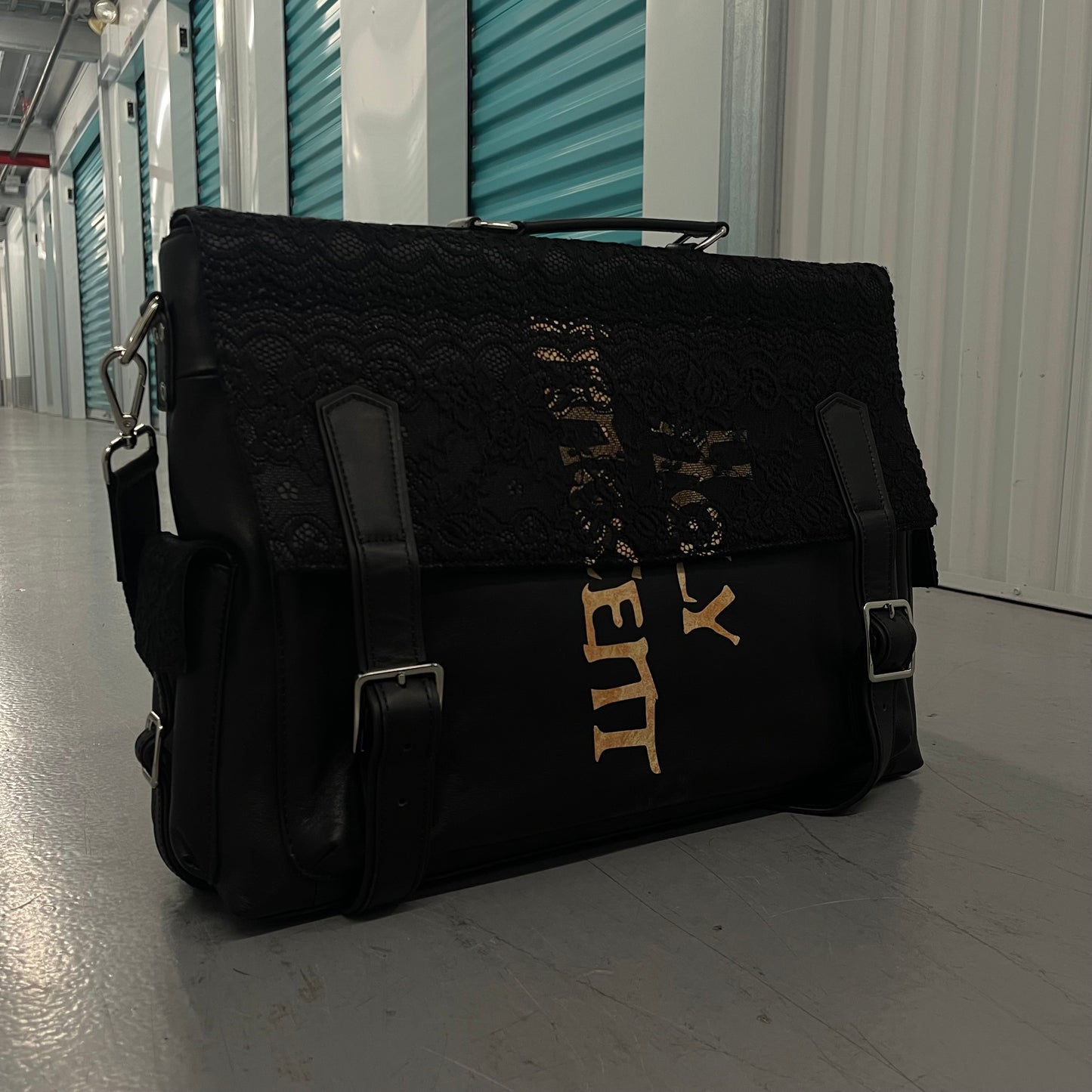 BLACK Holy Innocence Bible Laced Bag