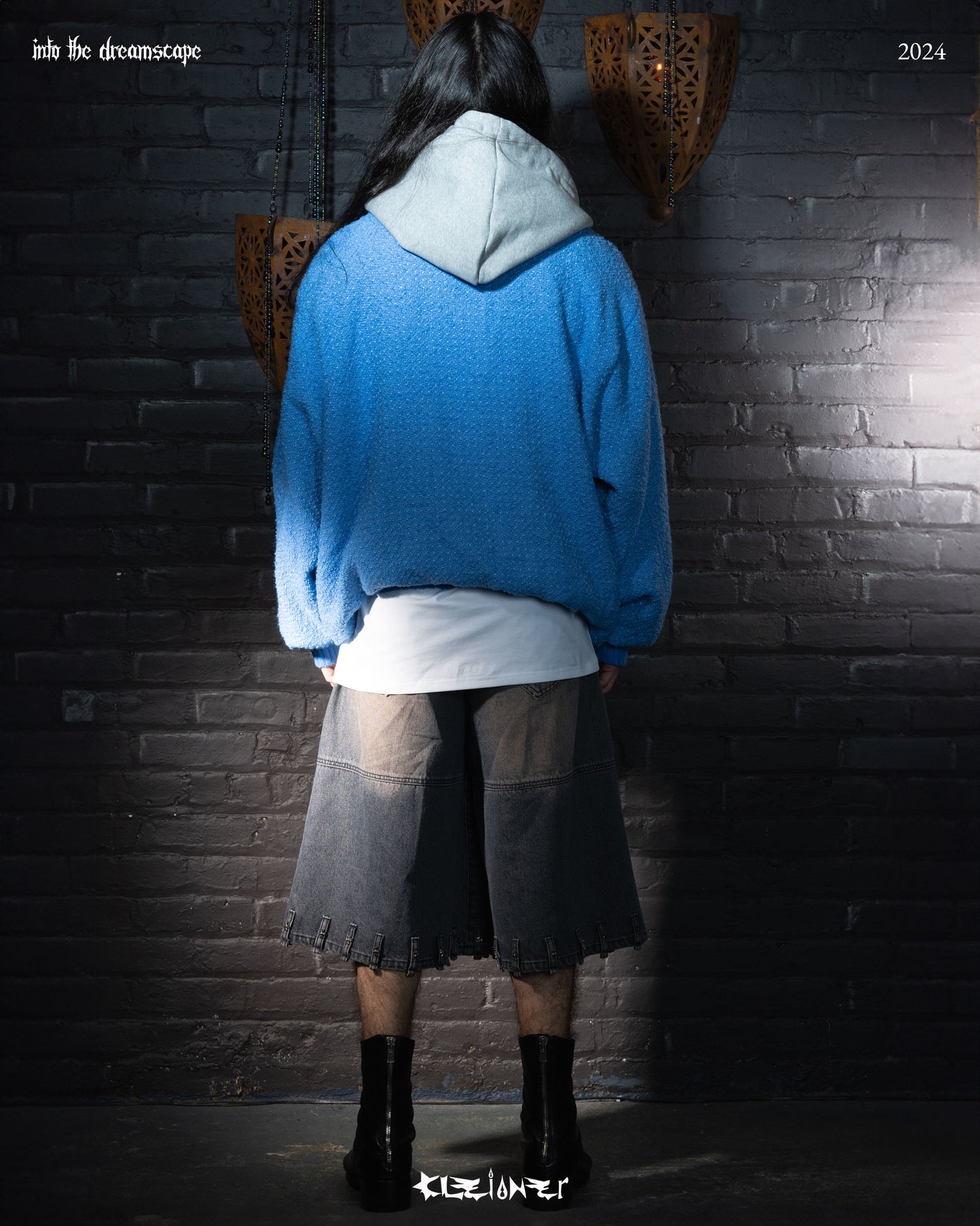 Nublu Oversized Tweed Bomber