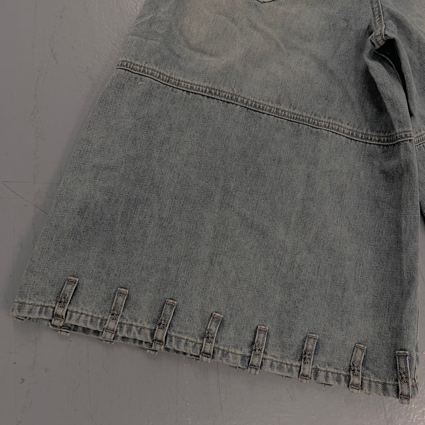 Hussar Cleur Belted Denim Blue Washed