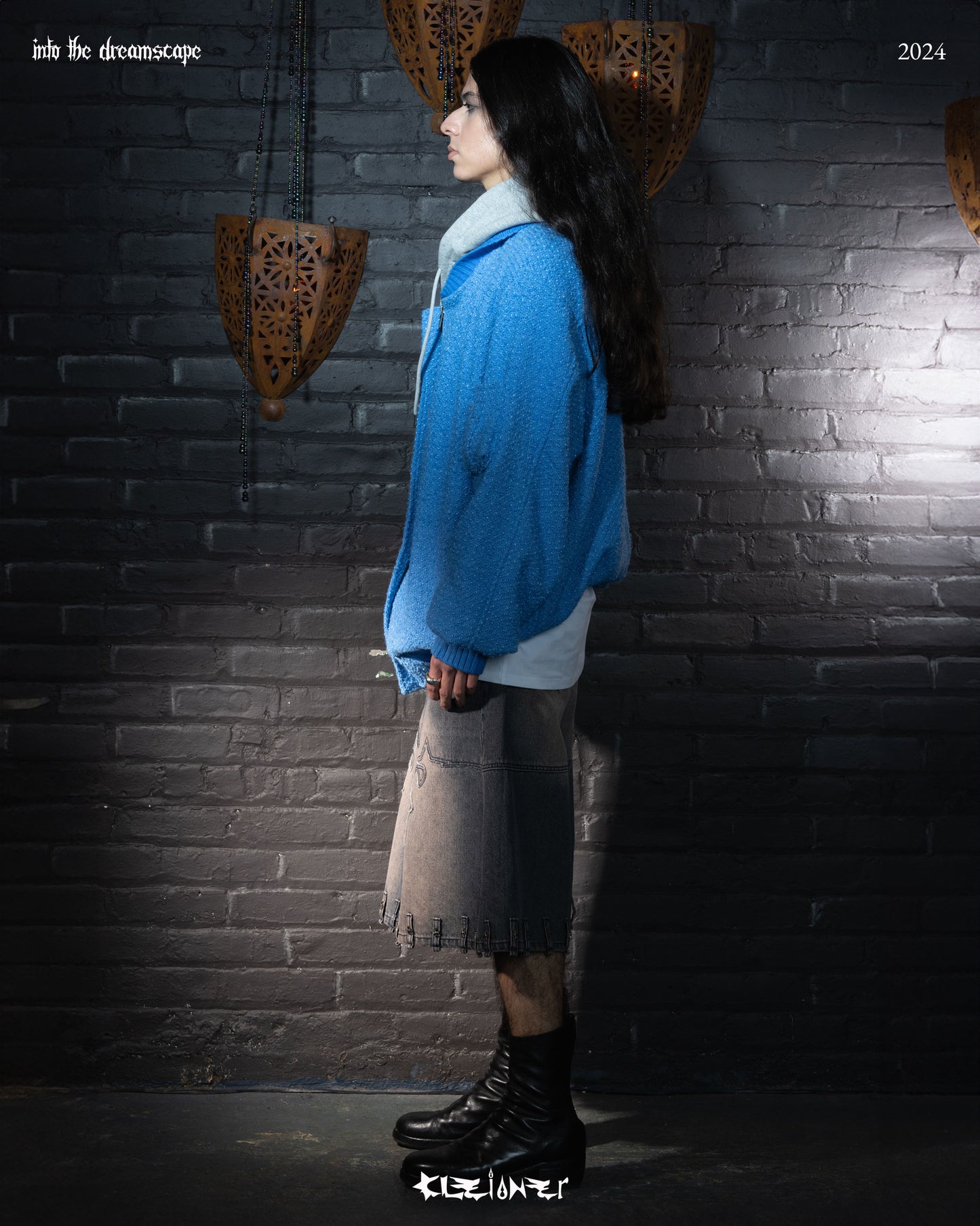 Nublu Oversized Tweed Bomber