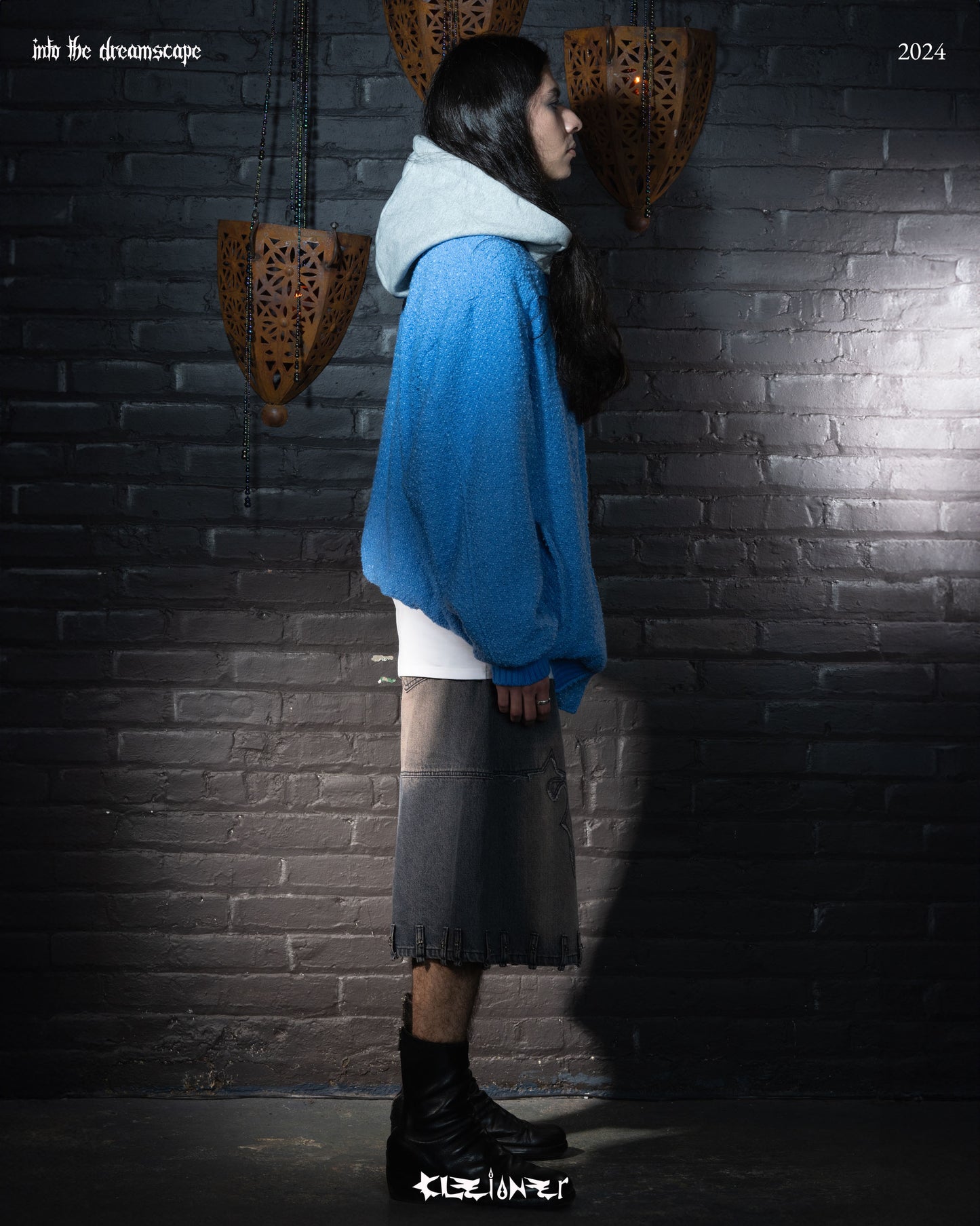 Nublu Oversized Tweed Bomber