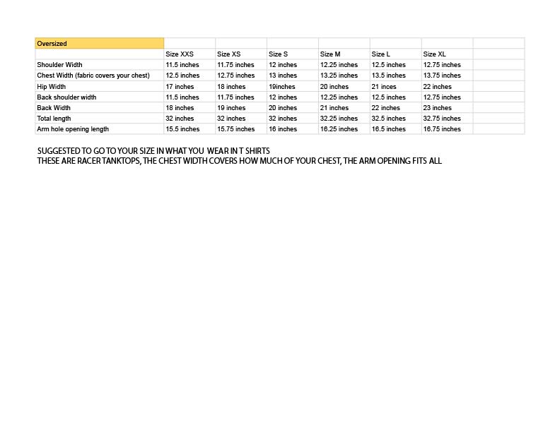 Oversized Coyote Racer tank top