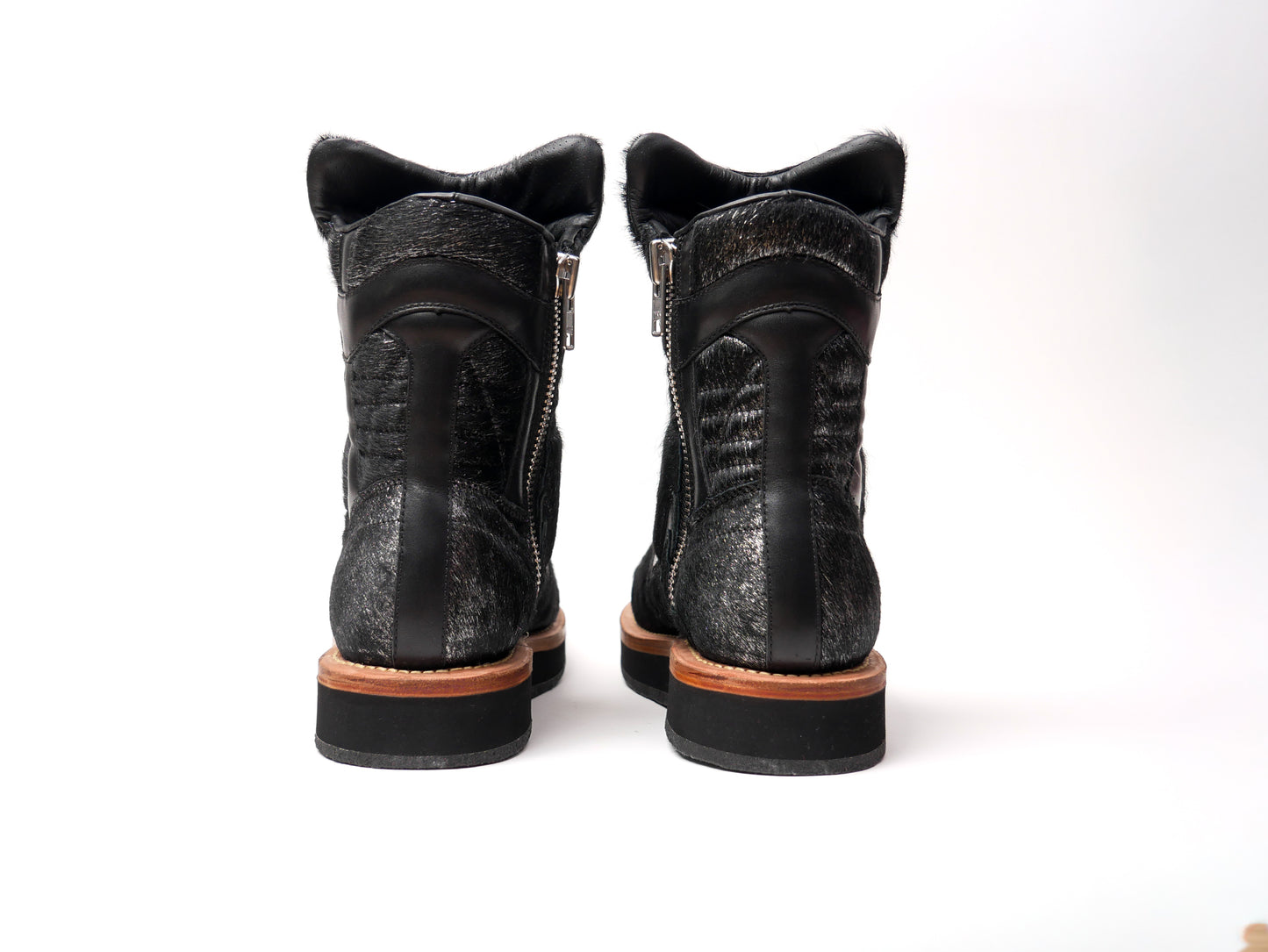 Enoch Sneaker Boots [Black Metallic Pony Hair]