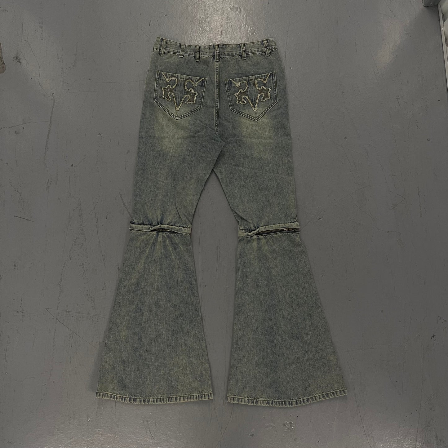 Le Cleur Convertible Flared Pants [Blue Wash]