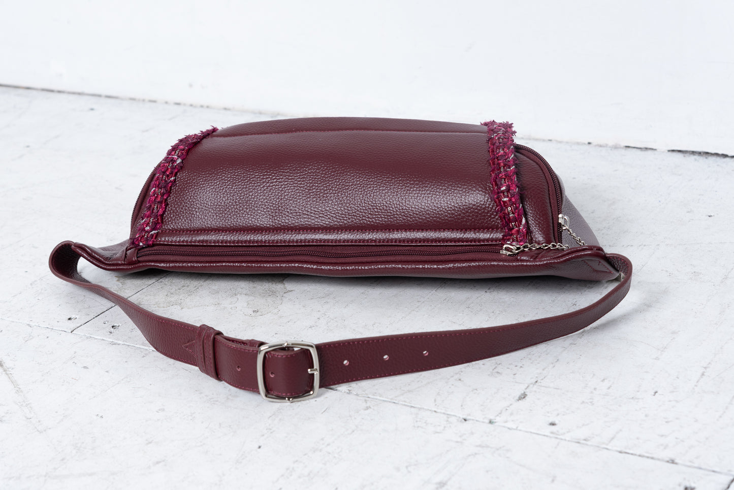 C Charm Tweed Messenger Bag
