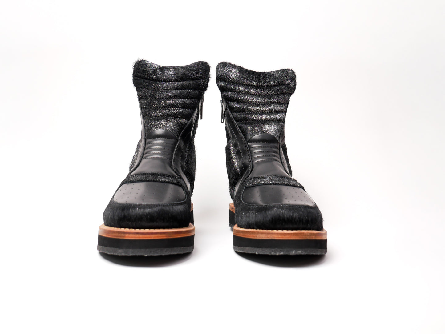 Enoch Sneaker Boots [Black Metallic Pony Hair]