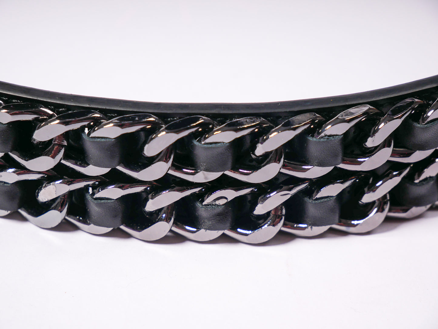 Salieri Cuban Belt [Black Perforated Leather]