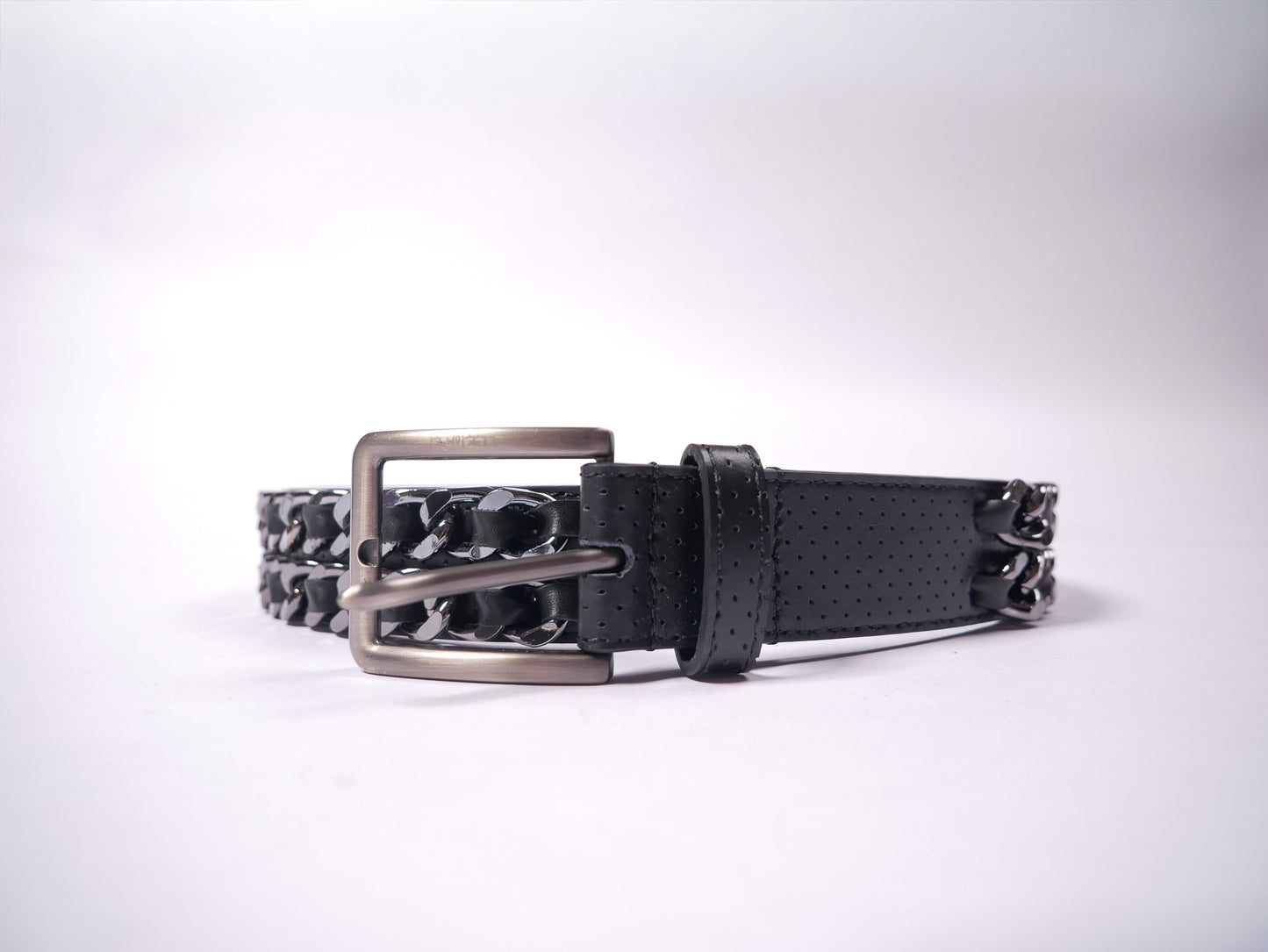 Salieri Cuban Belt [Black Perforated Leather]