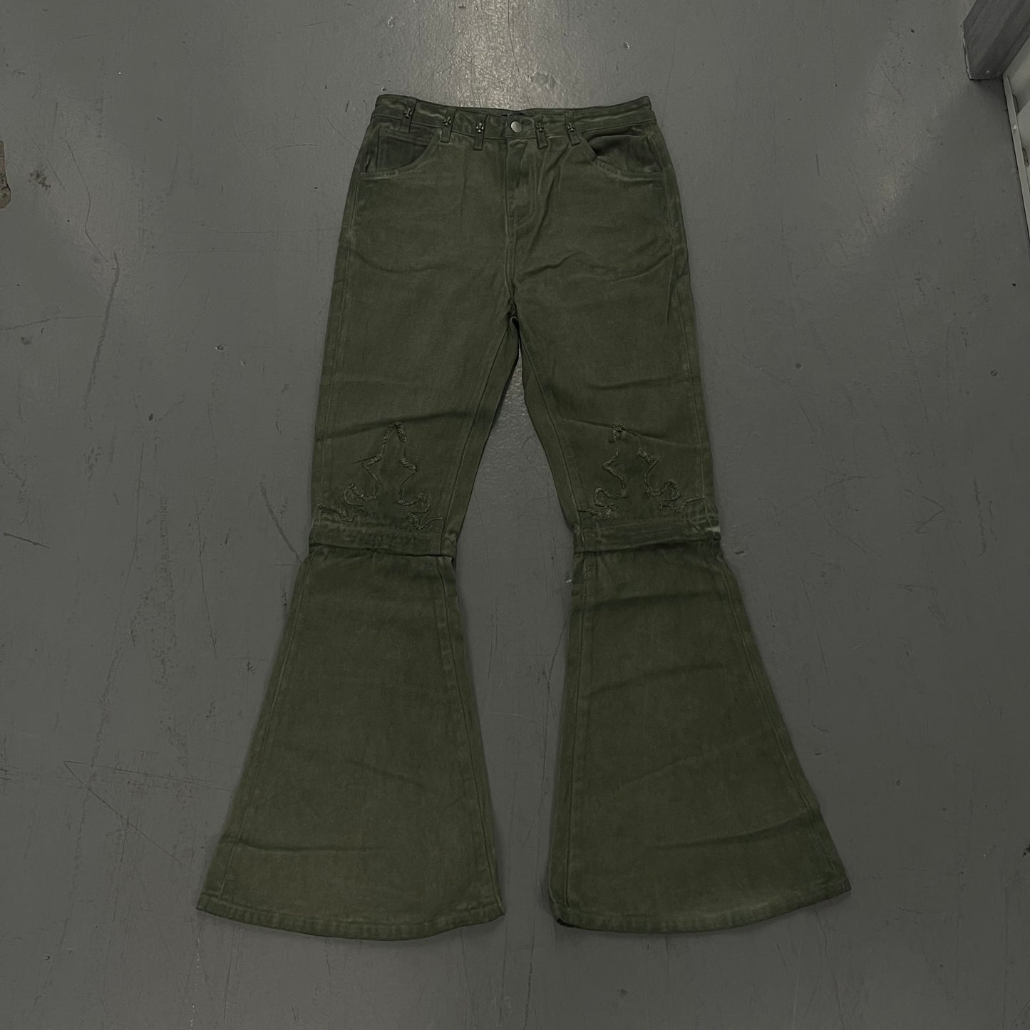 Le Cleur Convertible Flared Pants [Verdurous Washed]