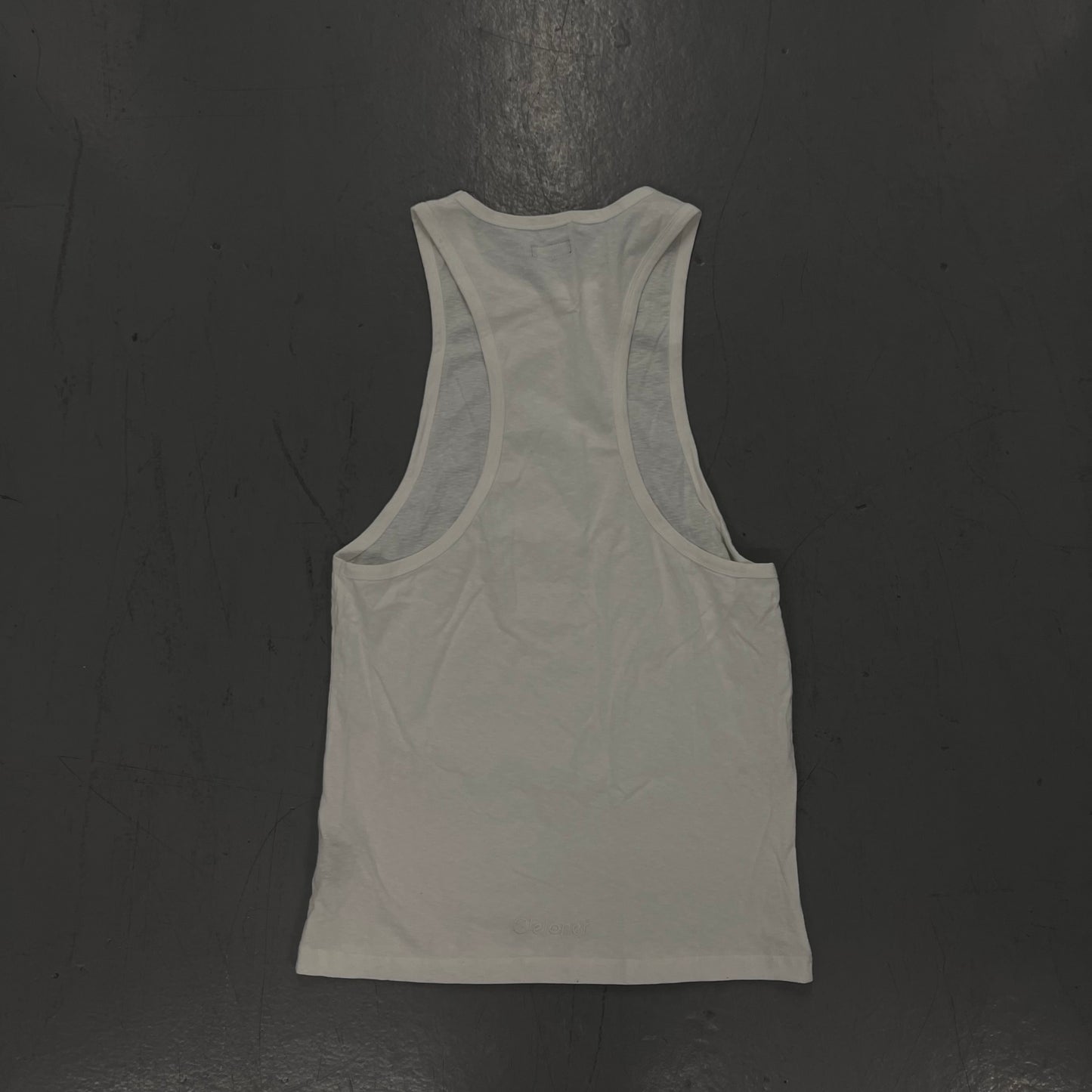 Oversized Racer Logo Tanktop Heather White