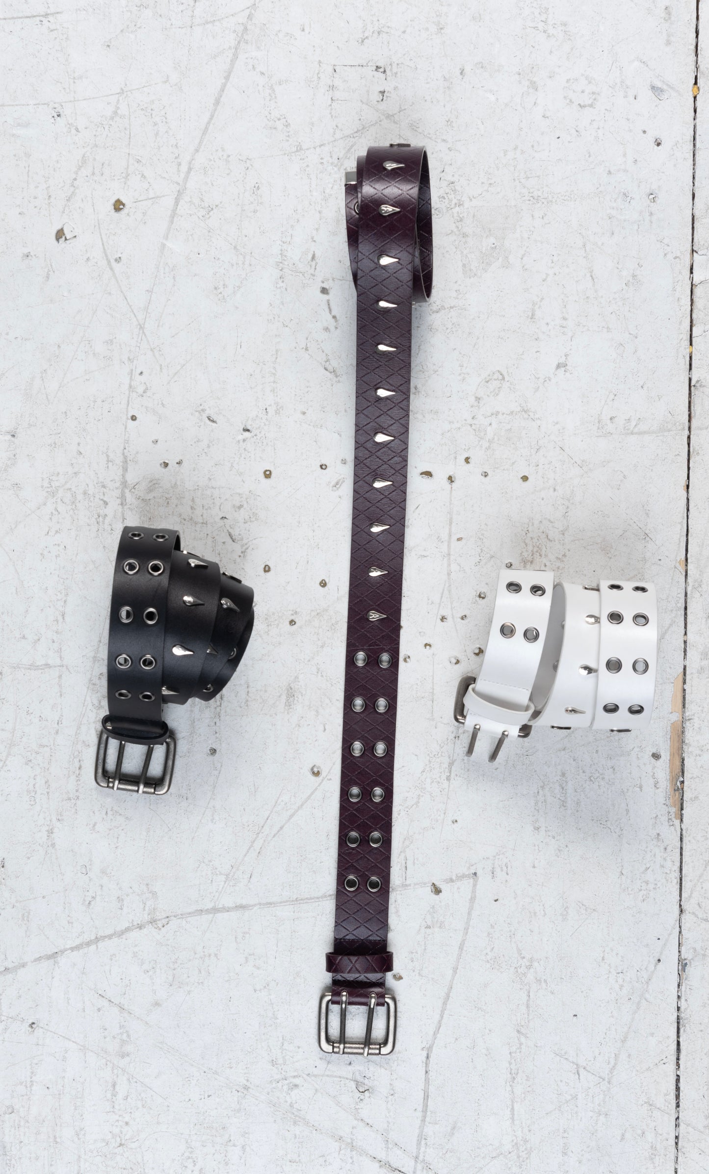 Tear Studded Belt [Quilted Purple]