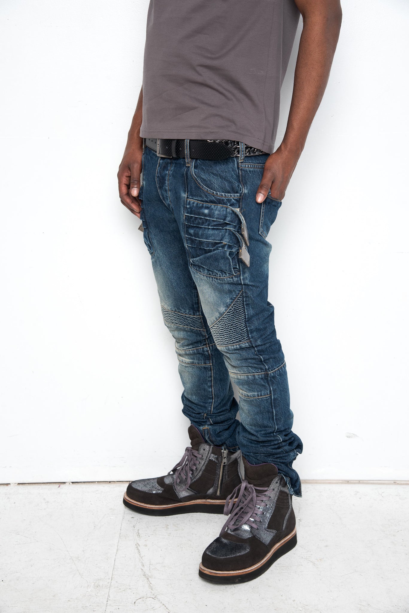 Salieri Cuban Belt [Black Perforated Leather]