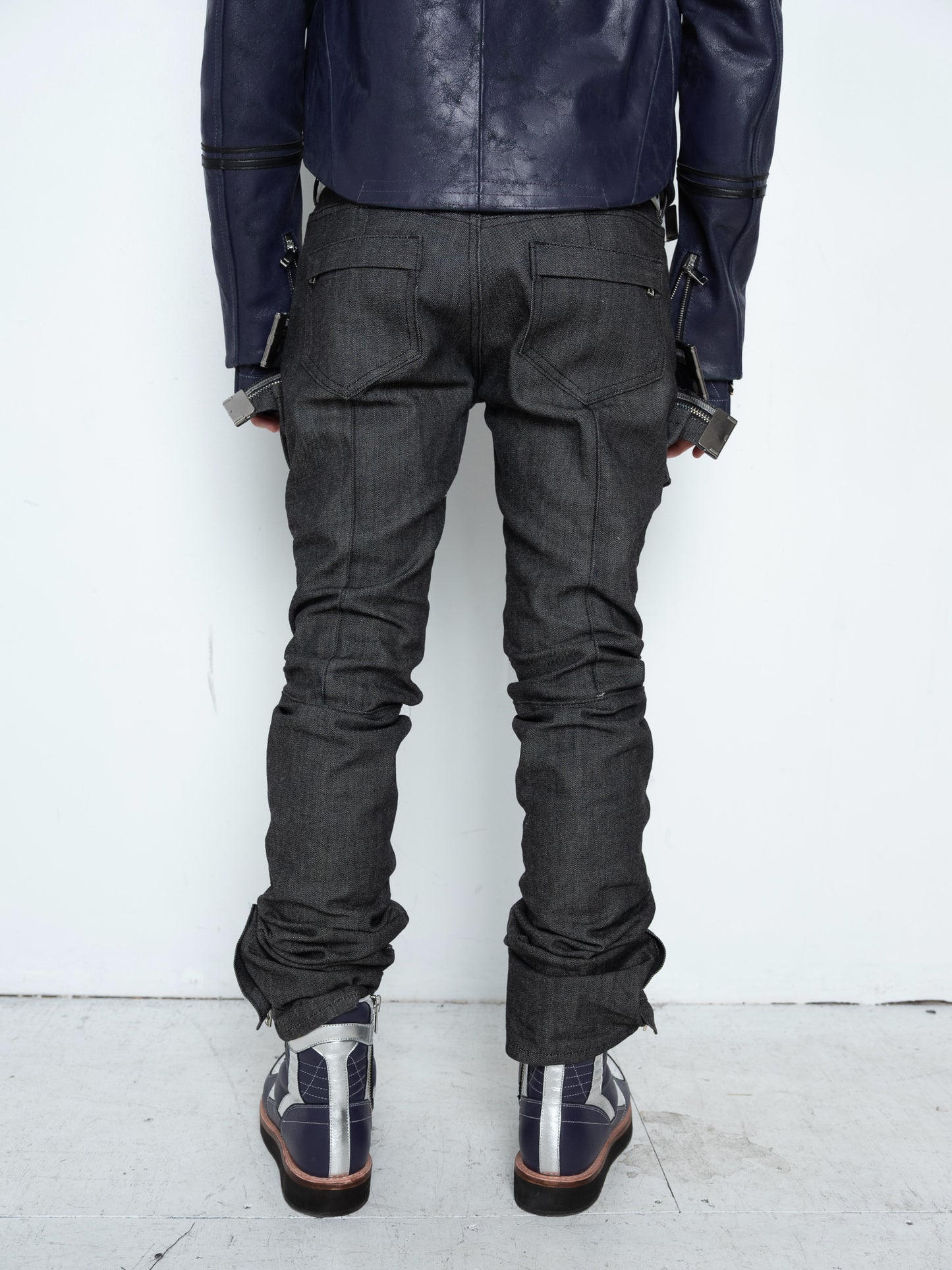Citreon biker pants [Black Selvedge Denim]