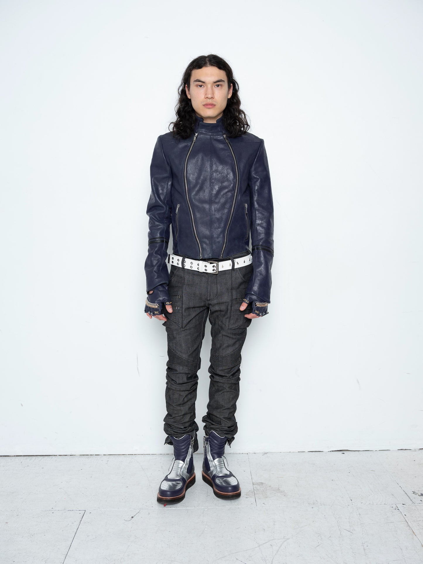 Citreon biker pants [Black Selvedge Denim]