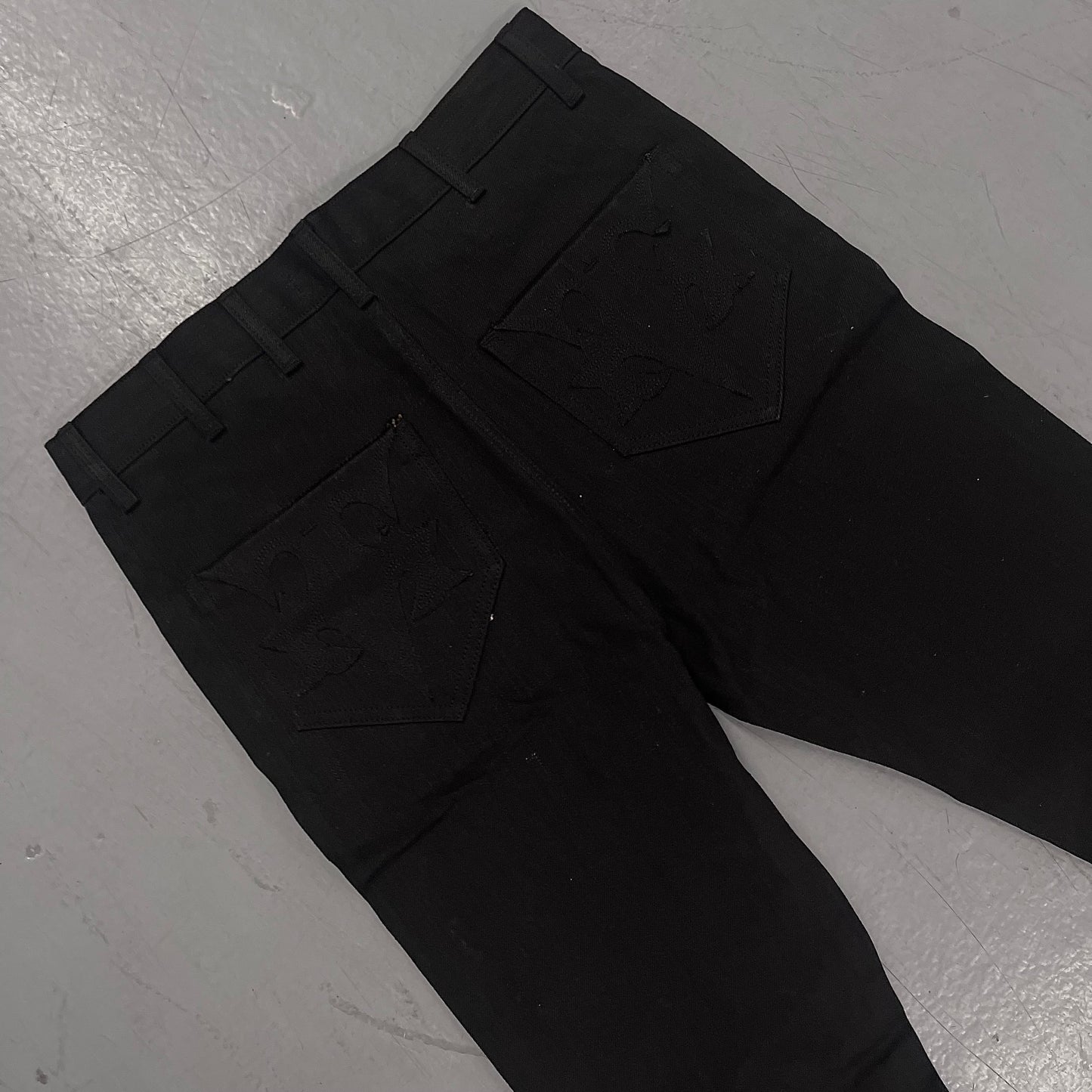 Le Cleur Convertible Flared Pants [Sanforized Black Selvedge Denim]