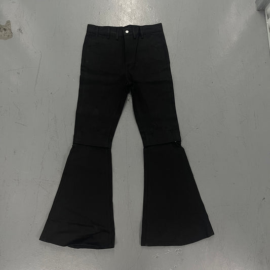 Le Cleur Convertible Flared Pants [Sanforized Black Selvedge Denim]