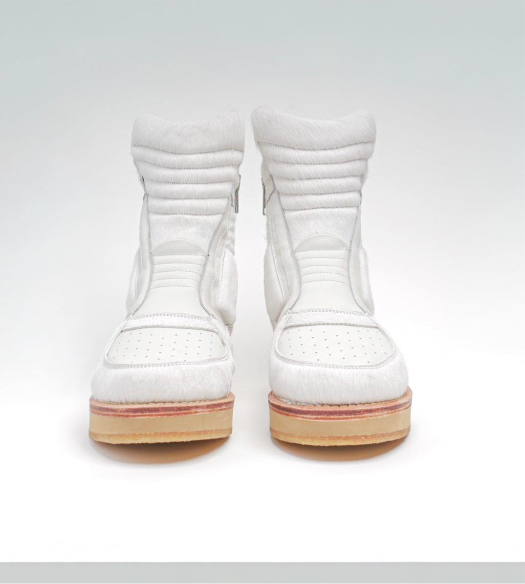 Enoch Sneaker Boots [White Pony Hair]