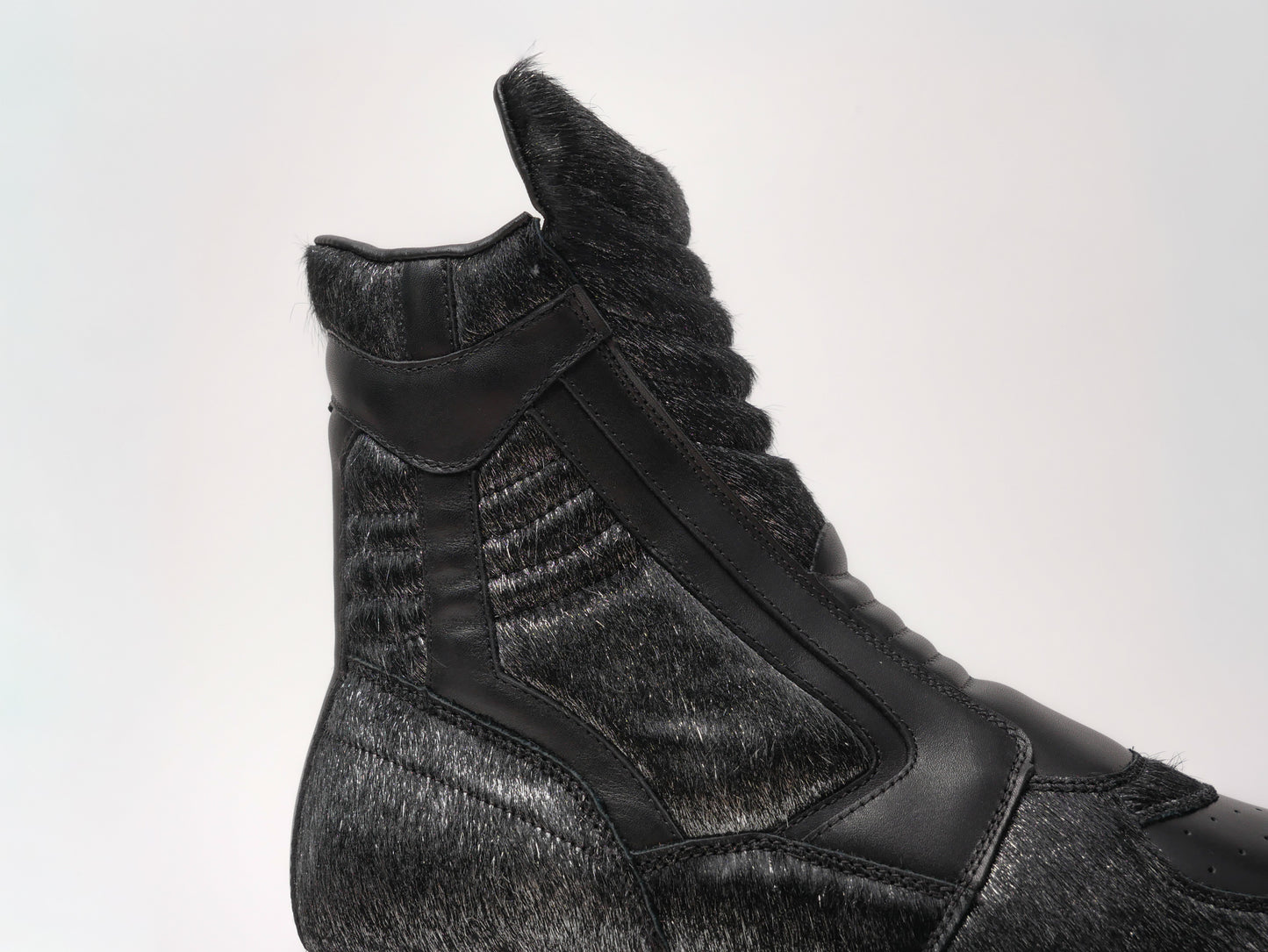 Enoch Sneaker Boots [Black Metallic Pony Hair]