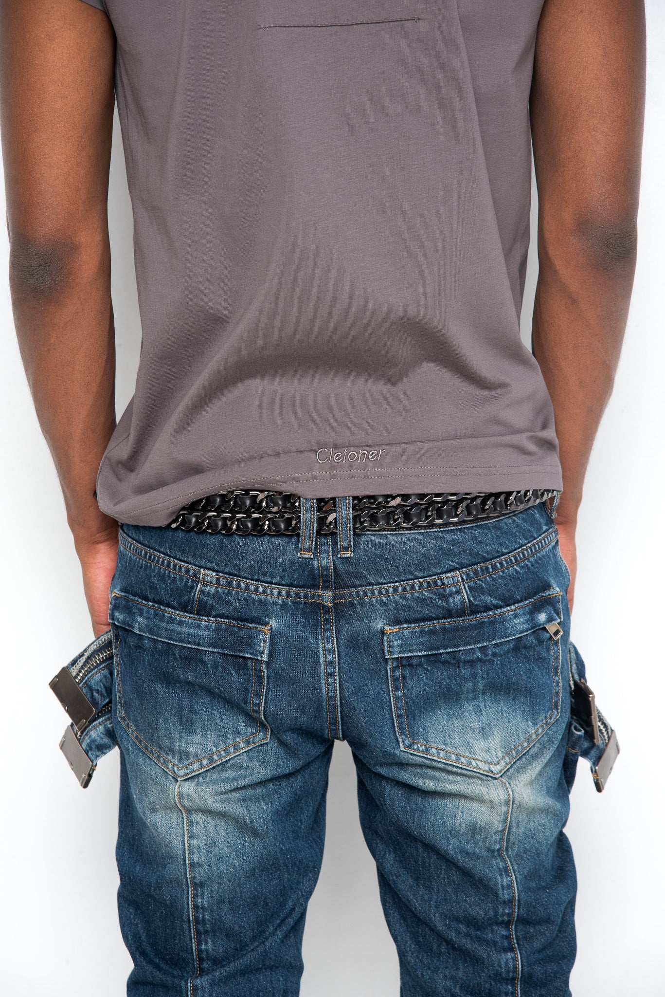 Salieri Cuban Belt [Black Perforated Leather]