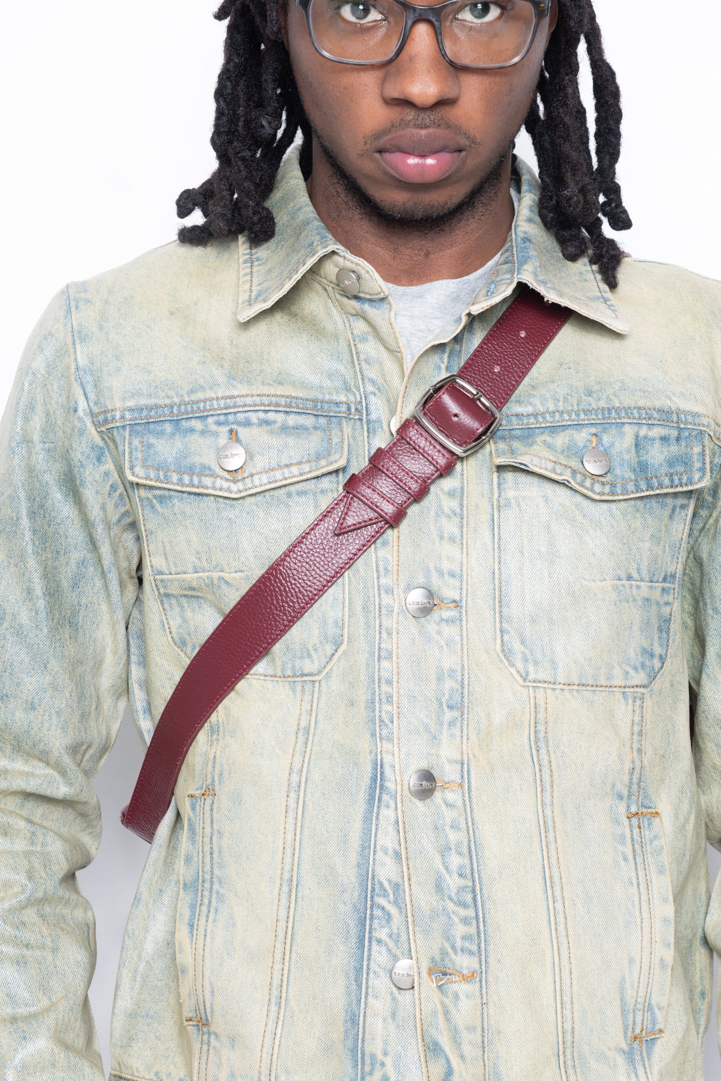 C Charm Tweed Messenger Bag