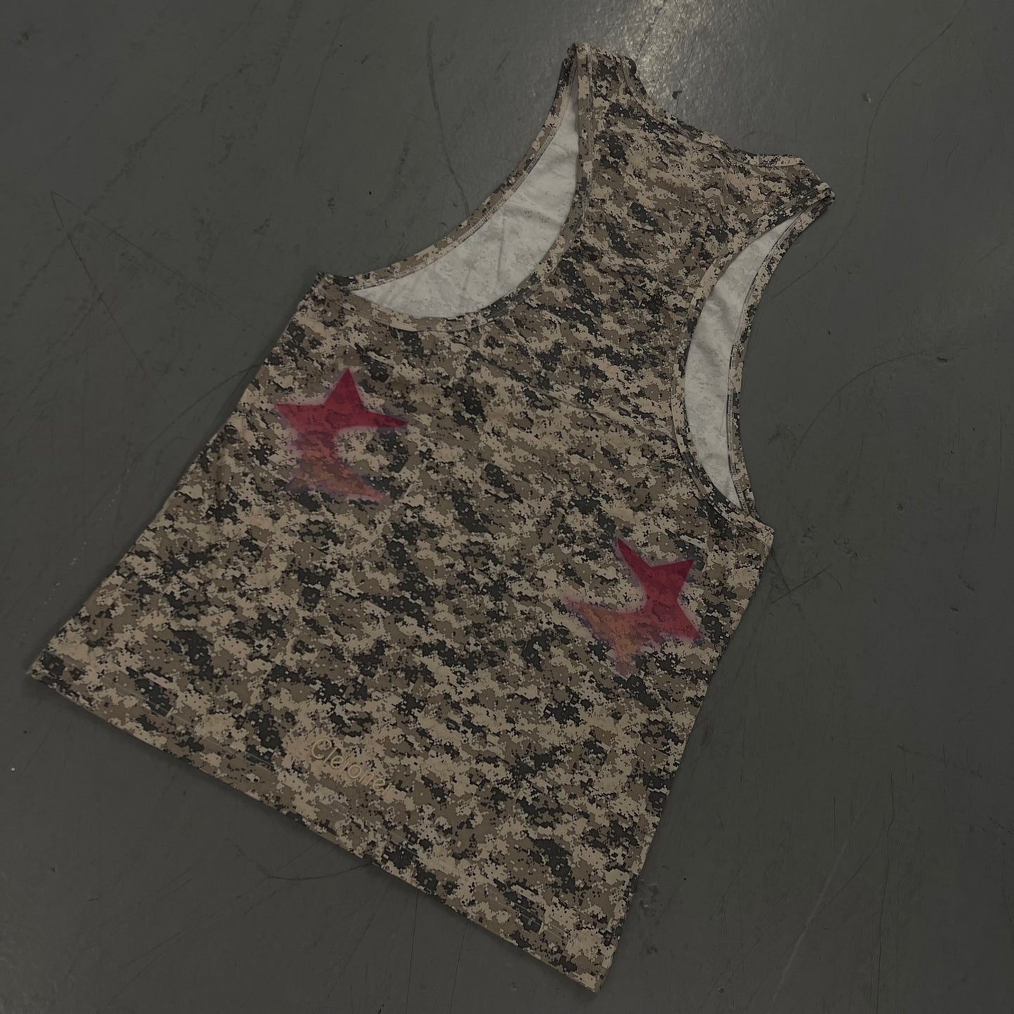 Oversized Digital Camo Racer tanktop