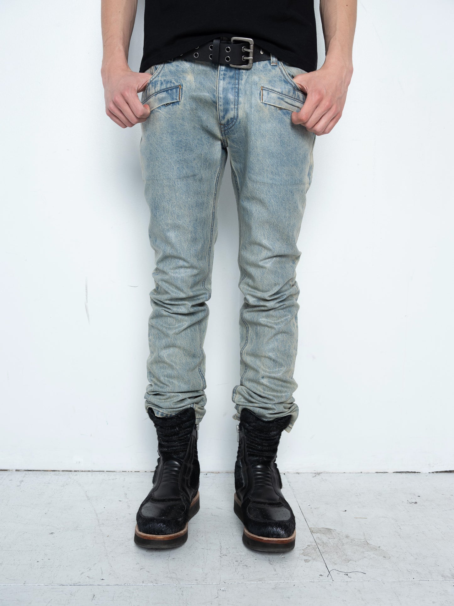 Enoch Sneaker Boots [Black Metallic Pony Hair]