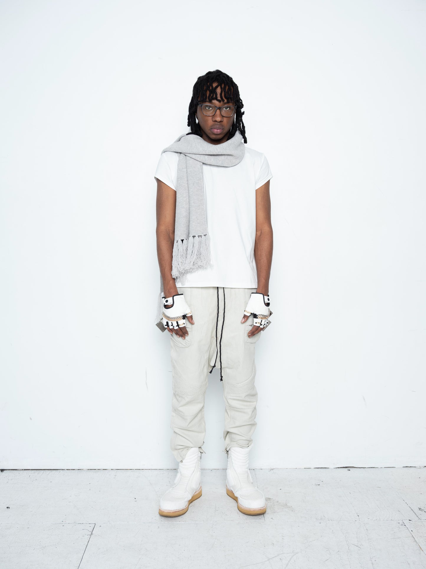 Enoch Sneaker Boots [White Pony Hair]