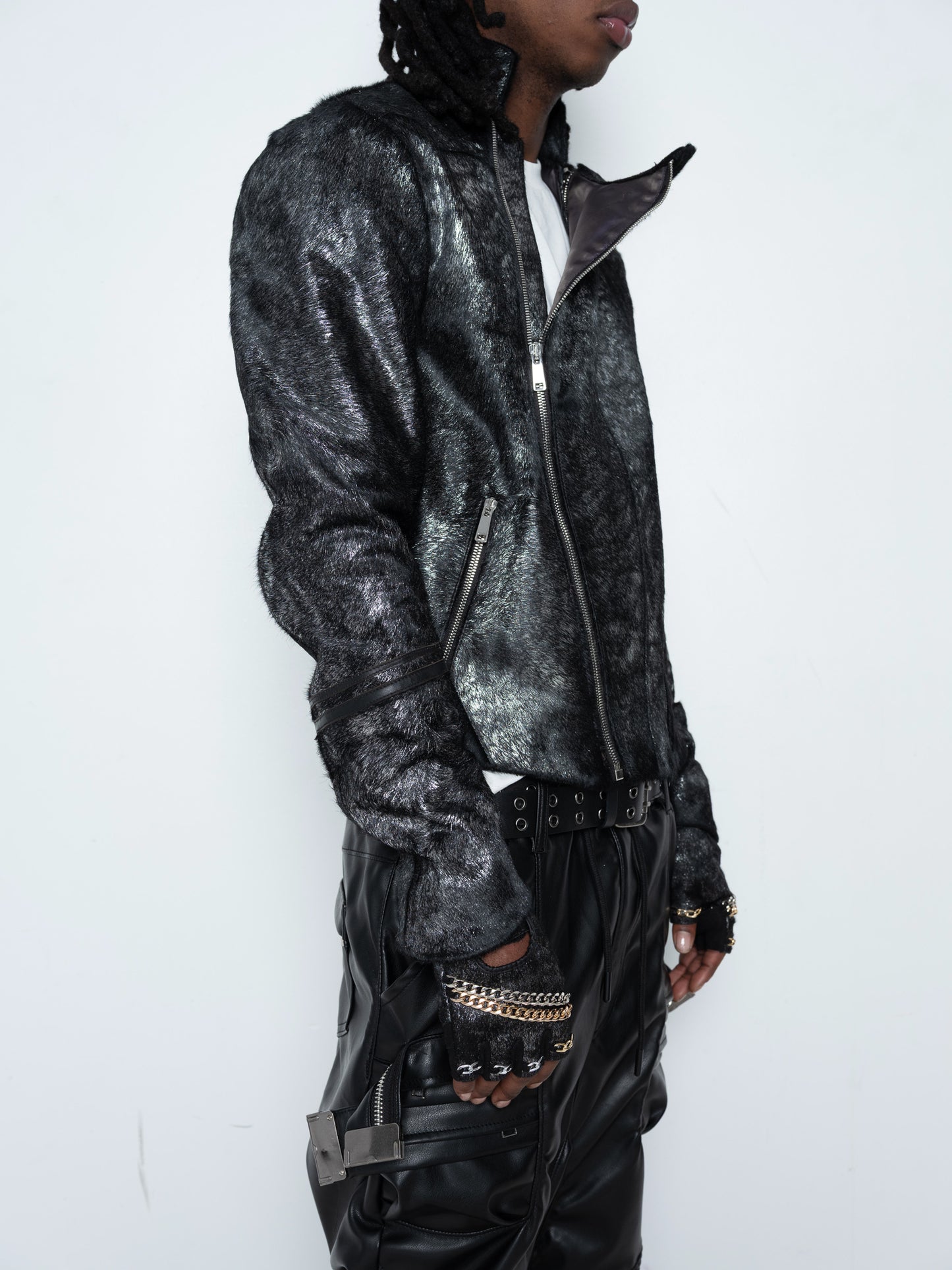 Du'bois Fencing Jacket [Black Metallic Pony Hair]