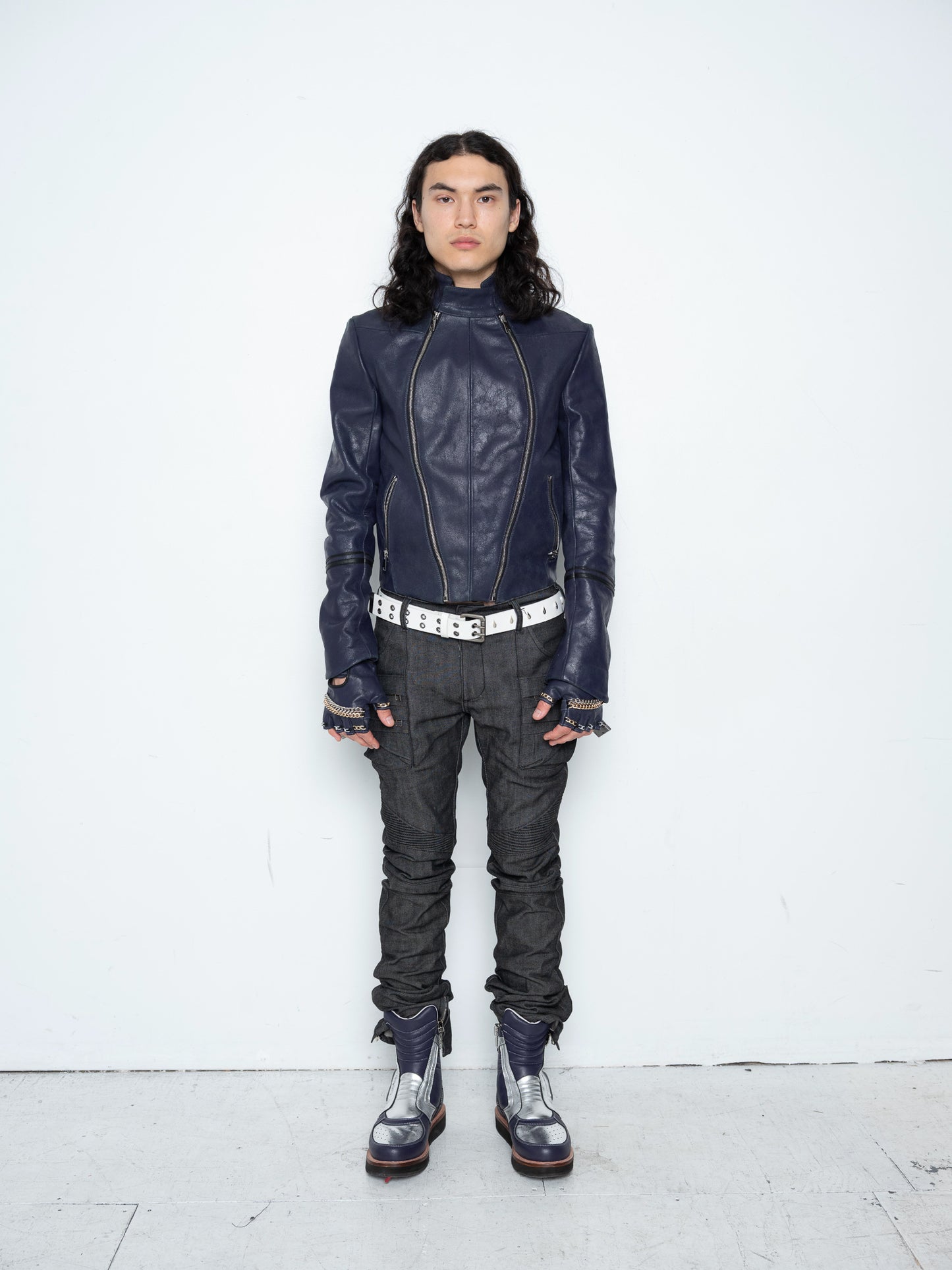 Du'bois Fencing Jacket [Slate Purple Blistered Leather]