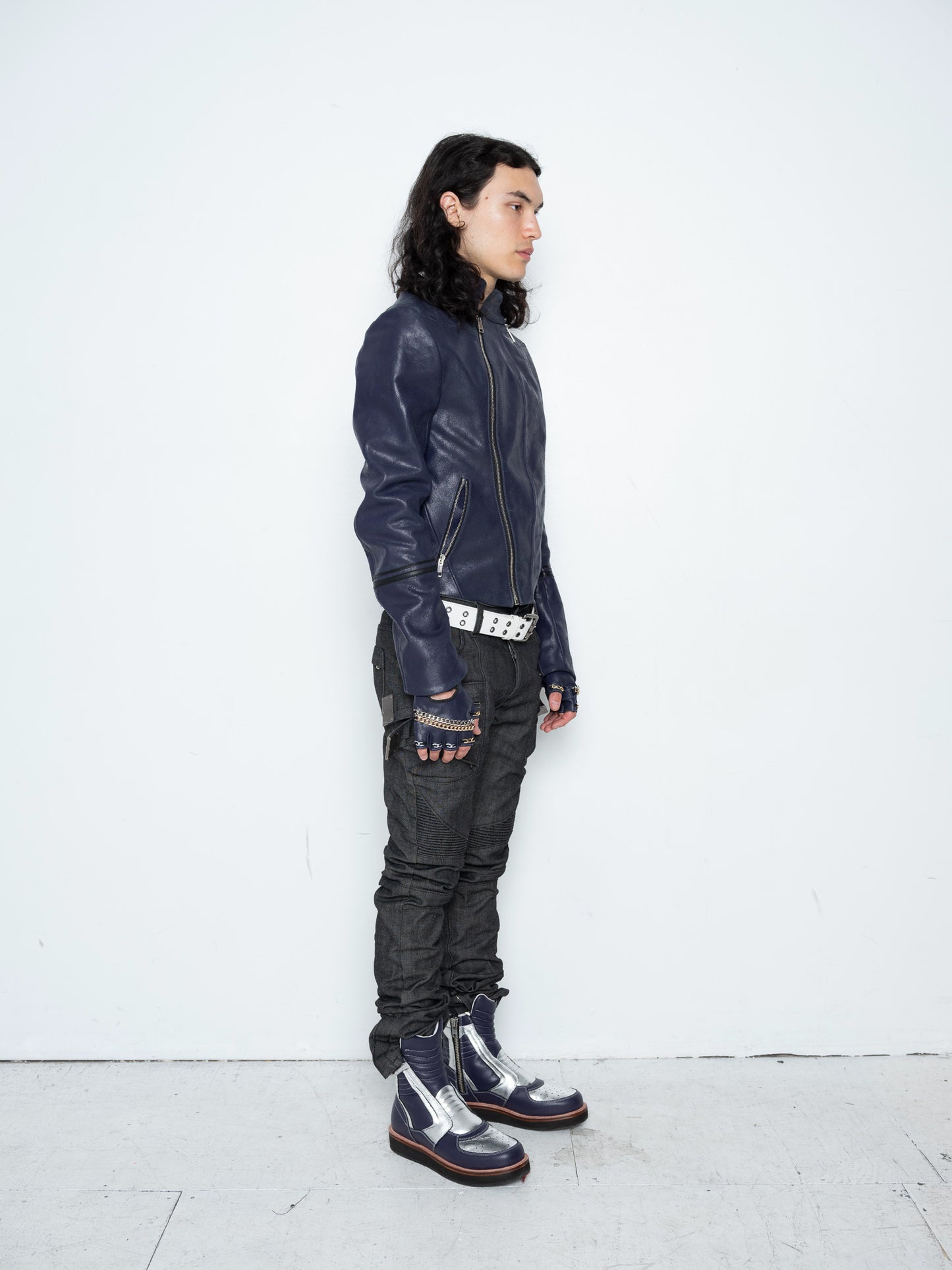Du'bois Fencing Jacket [Slate Purple Blistered Leather]