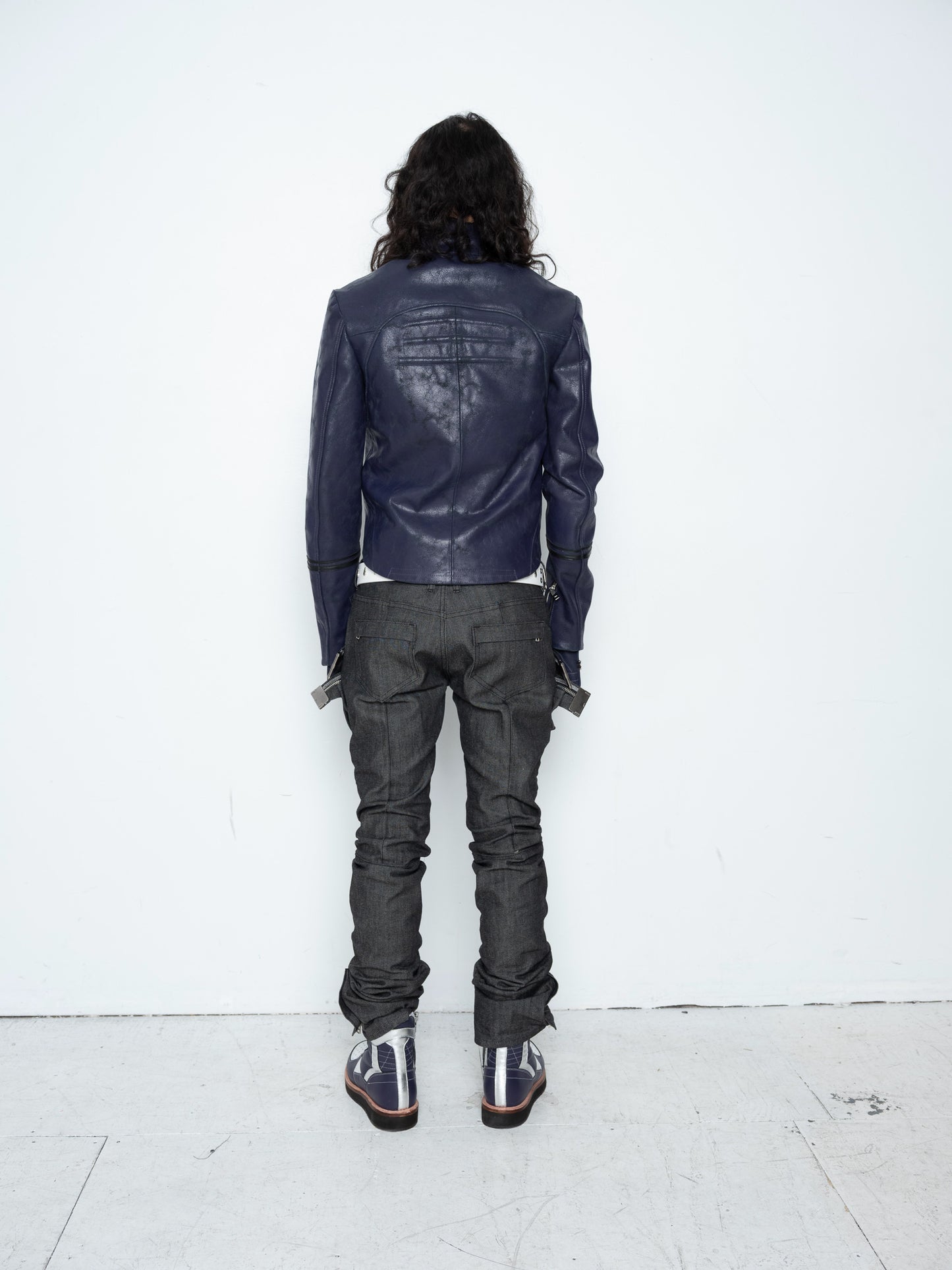 Du'bois Fencing Jacket [Slate Purple Blistered Leather]