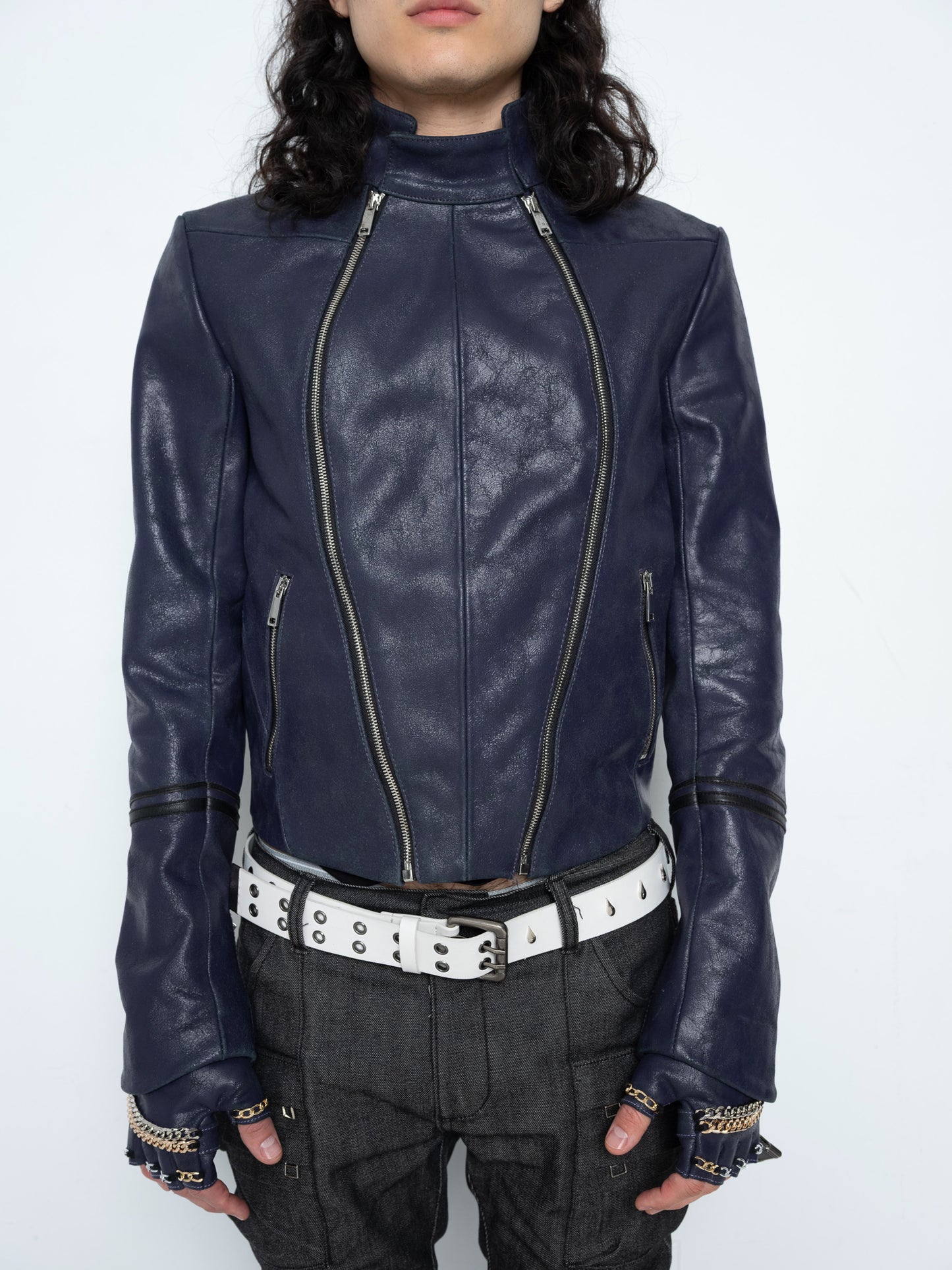 Du'bois Fencing Jacket [Slate Purple Blistered Leather]