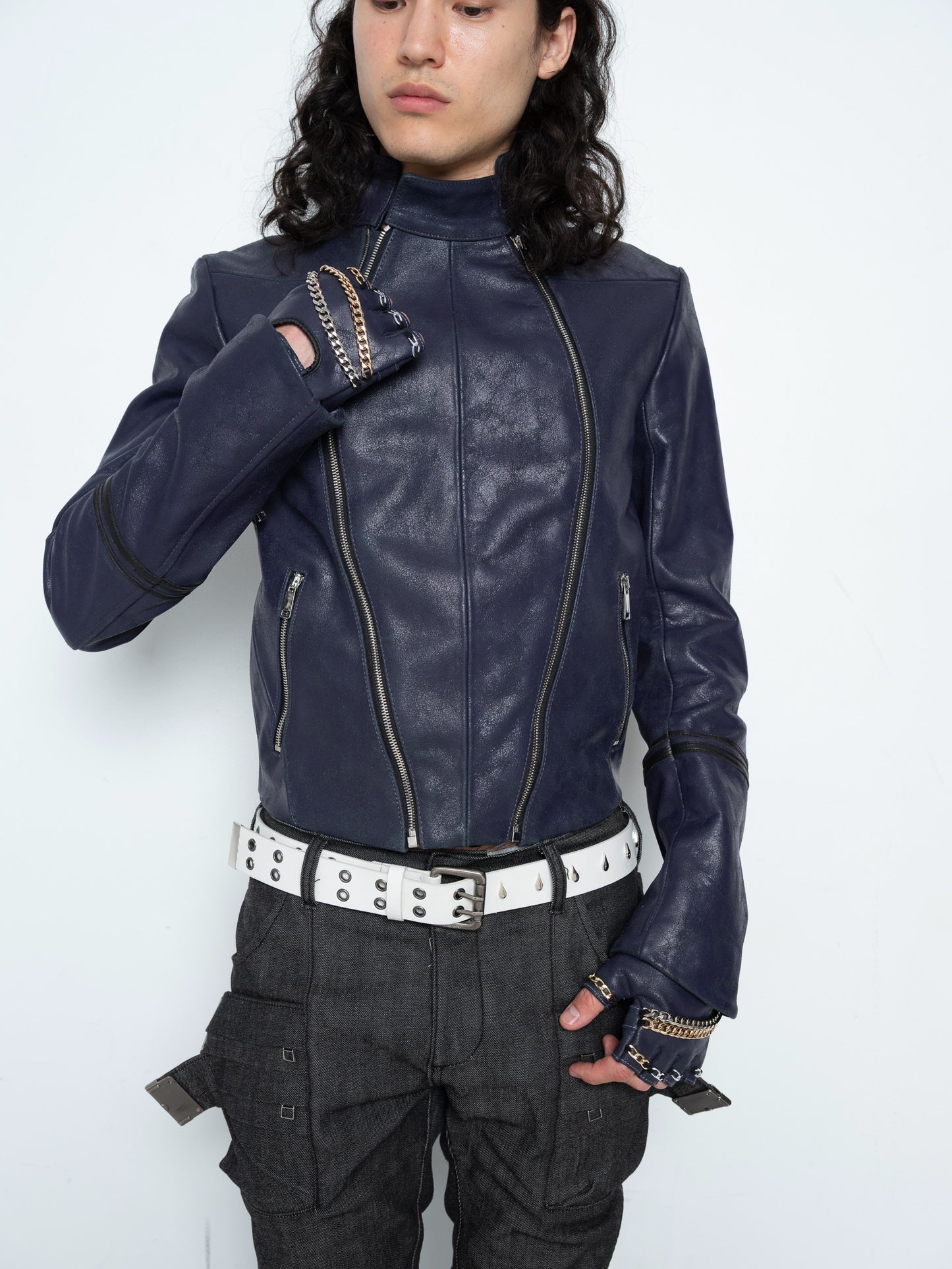 Du'bois Fencing Jacket [Slate Purple Blistered Leather]