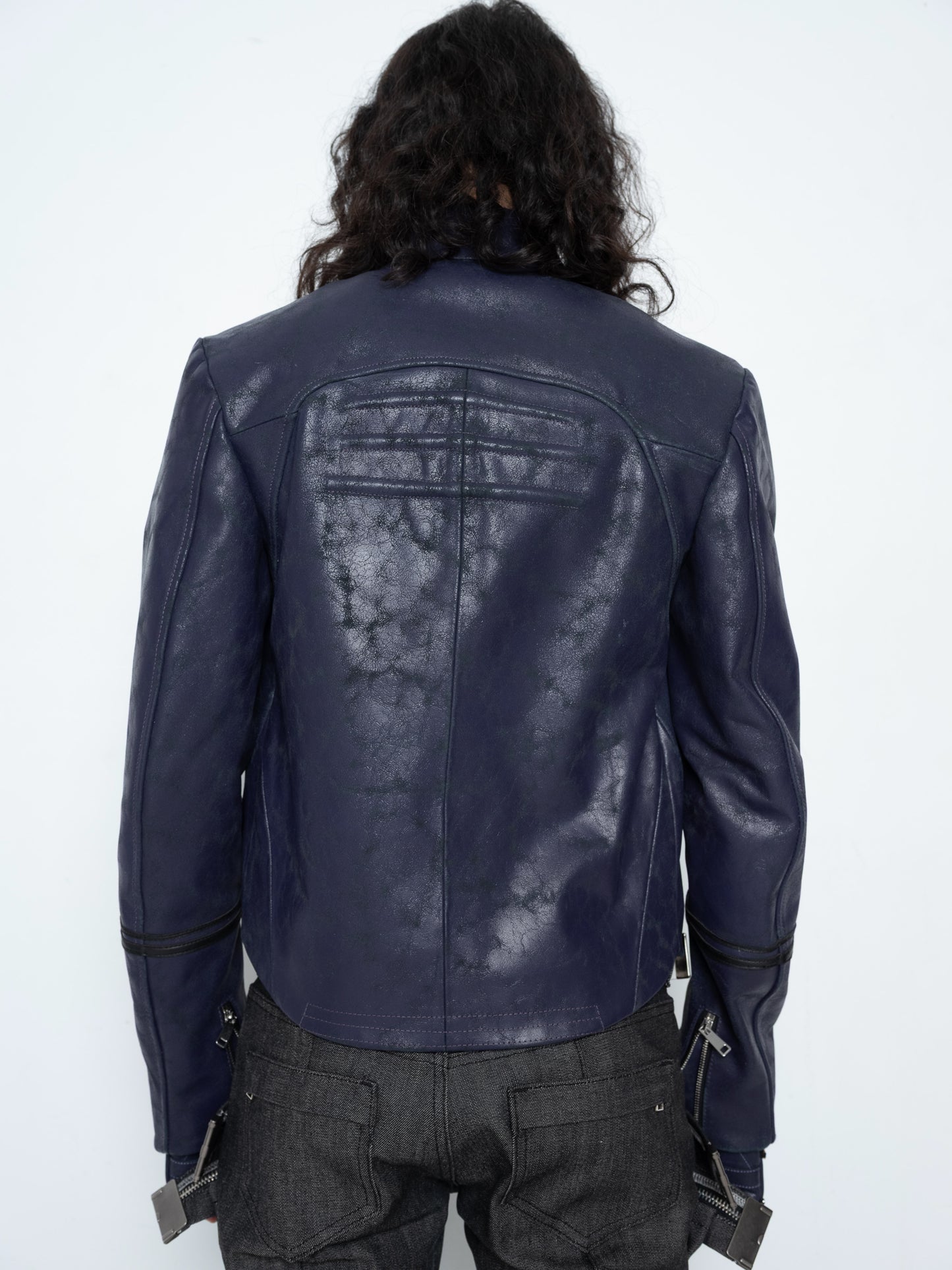 Du'bois Fencing Jacket [Slate Purple Blistered Leather]