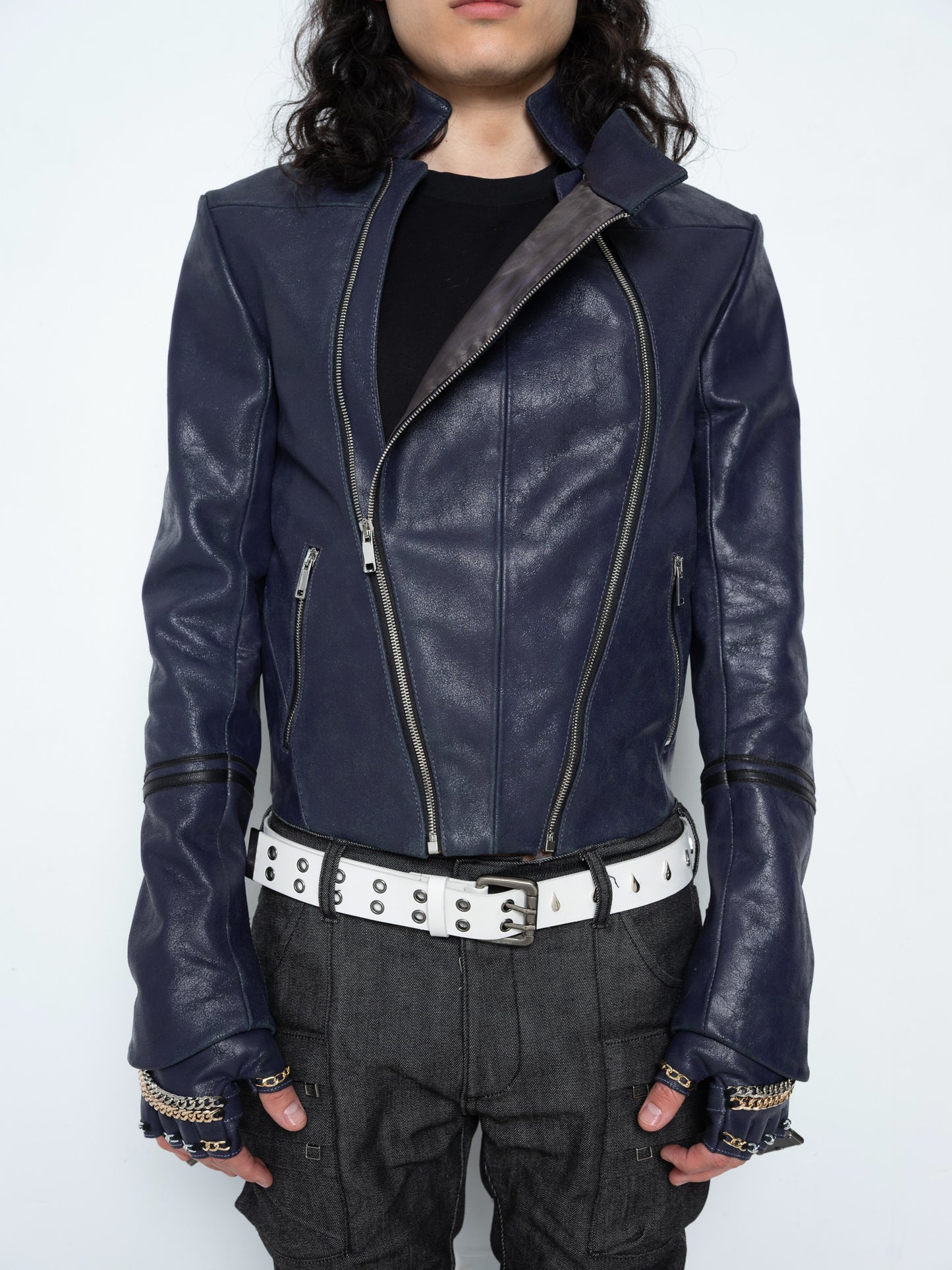 Du'bois Fencing Jacket [Slate Purple Blistered Leather]