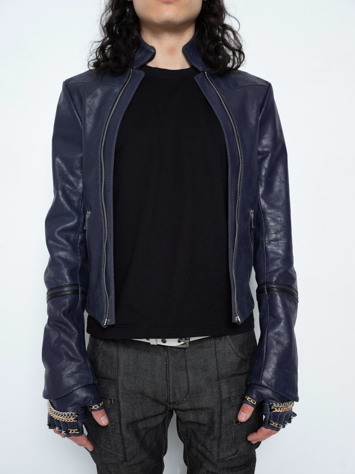 Du'bois Fencing Jacket [Slate Purple Blistered Leather]