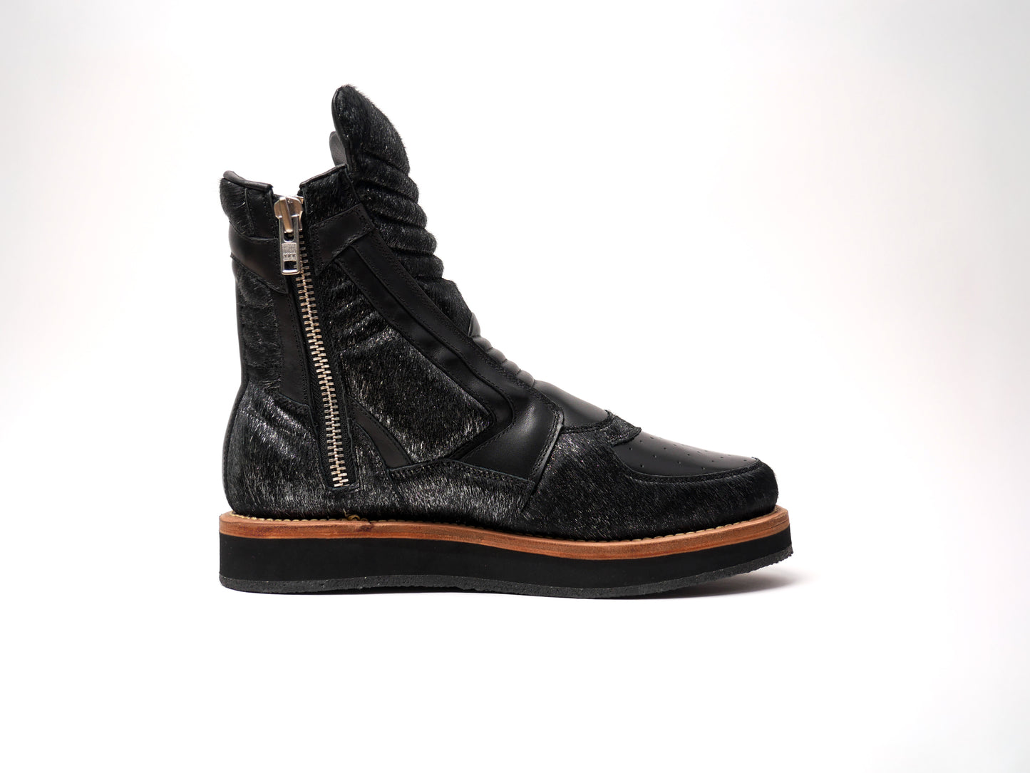 Enoch Sneaker Boots [Black Metallic Pony Hair]