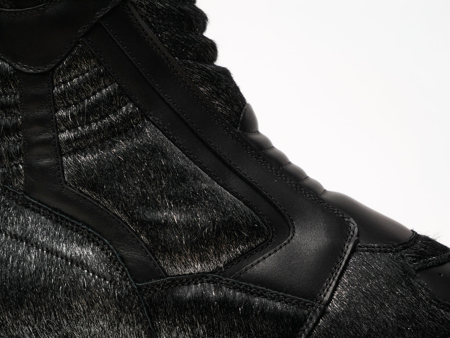 Enoch Sneaker Boots [Black Metallic Pony Hair]