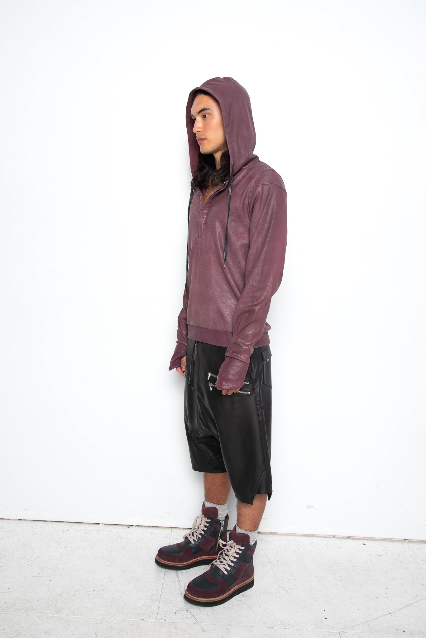 Max Waxed Flighter Hoodie [Red Mahogany]