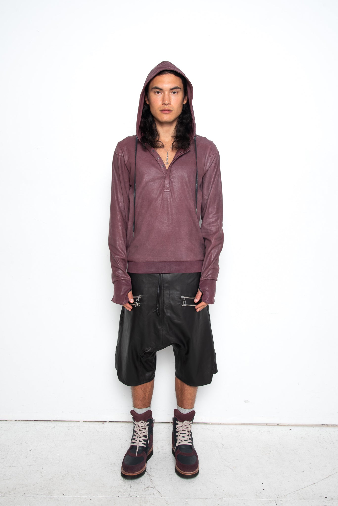 Max Waxed Flighter Hoodie [Red Mahogany]