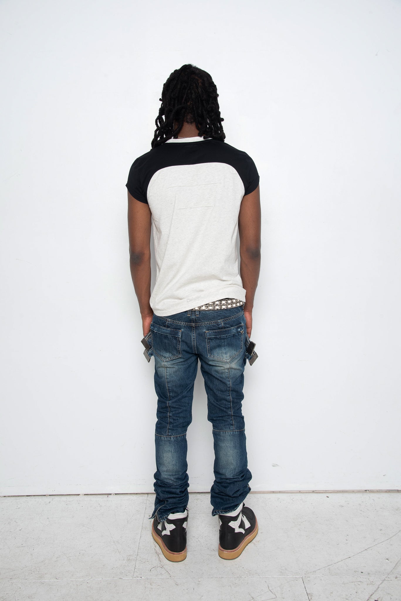 Flighter Raglan T-Shirt [HEATHER GREY AND BLACK]
