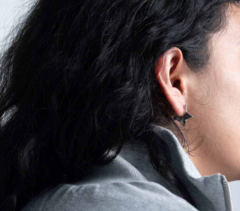 Cleioner hoop earrings [sterling silver]