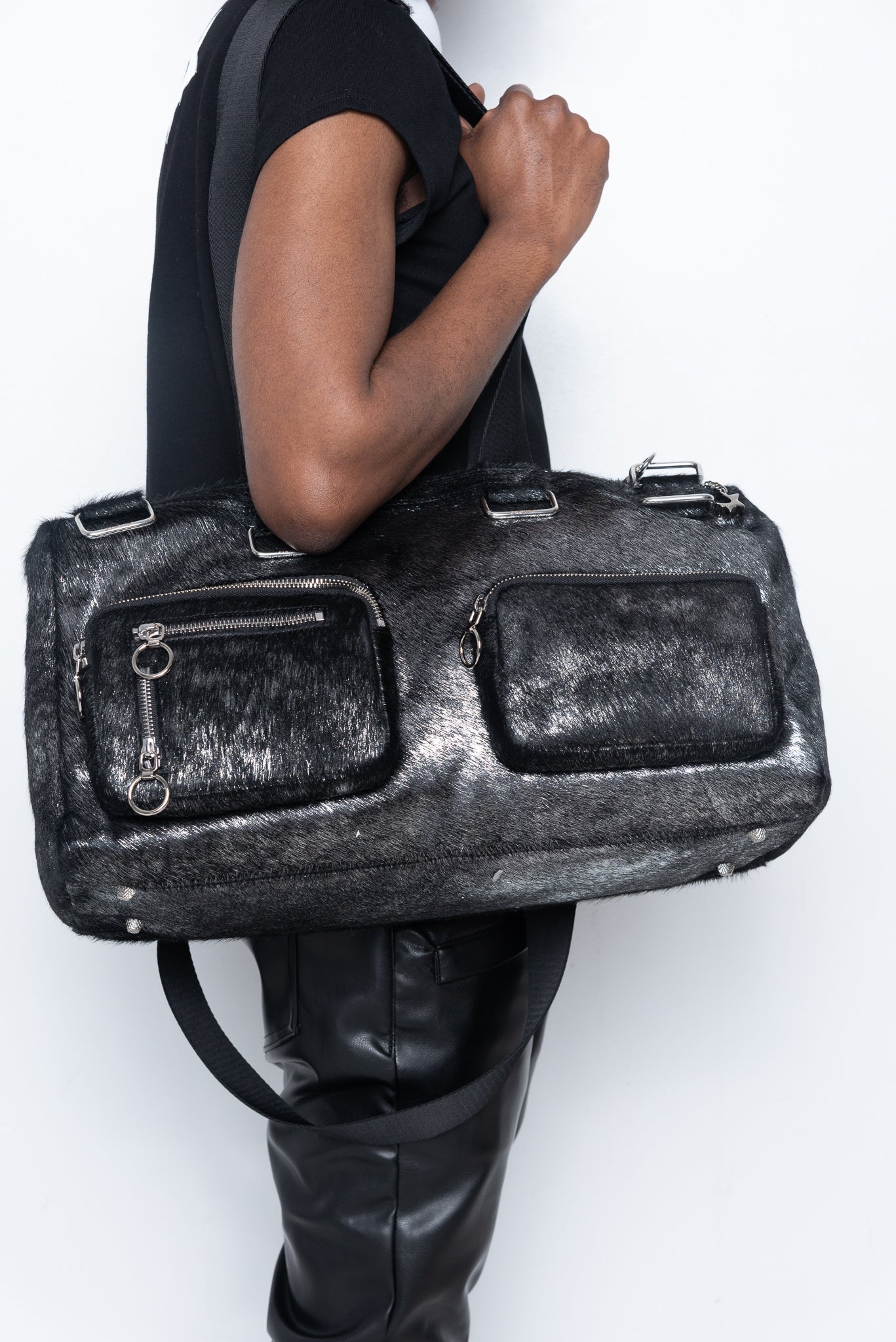 Du'Bois Duffle Bag [Metallic Glitter Pony Hair]