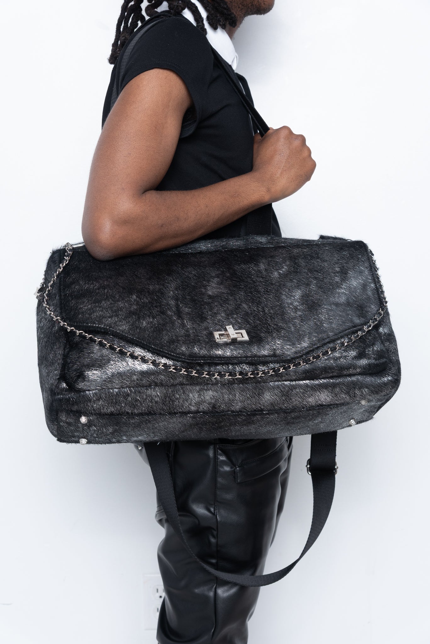 Du'Bois Duffle Bag [Metallic Glitter Pony Hair]