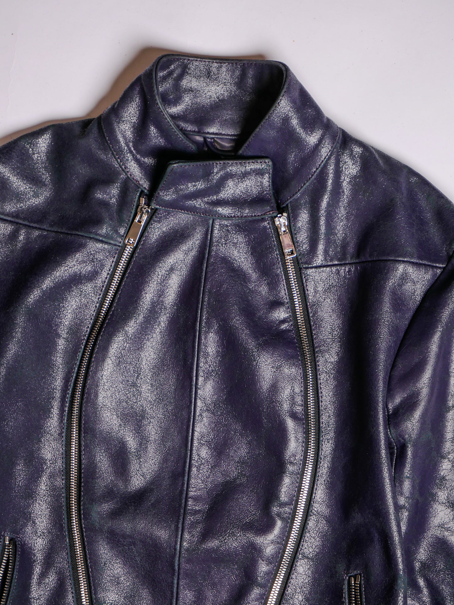 Du'bois Fencing Jacket [Slate Purple Blistered Leather]