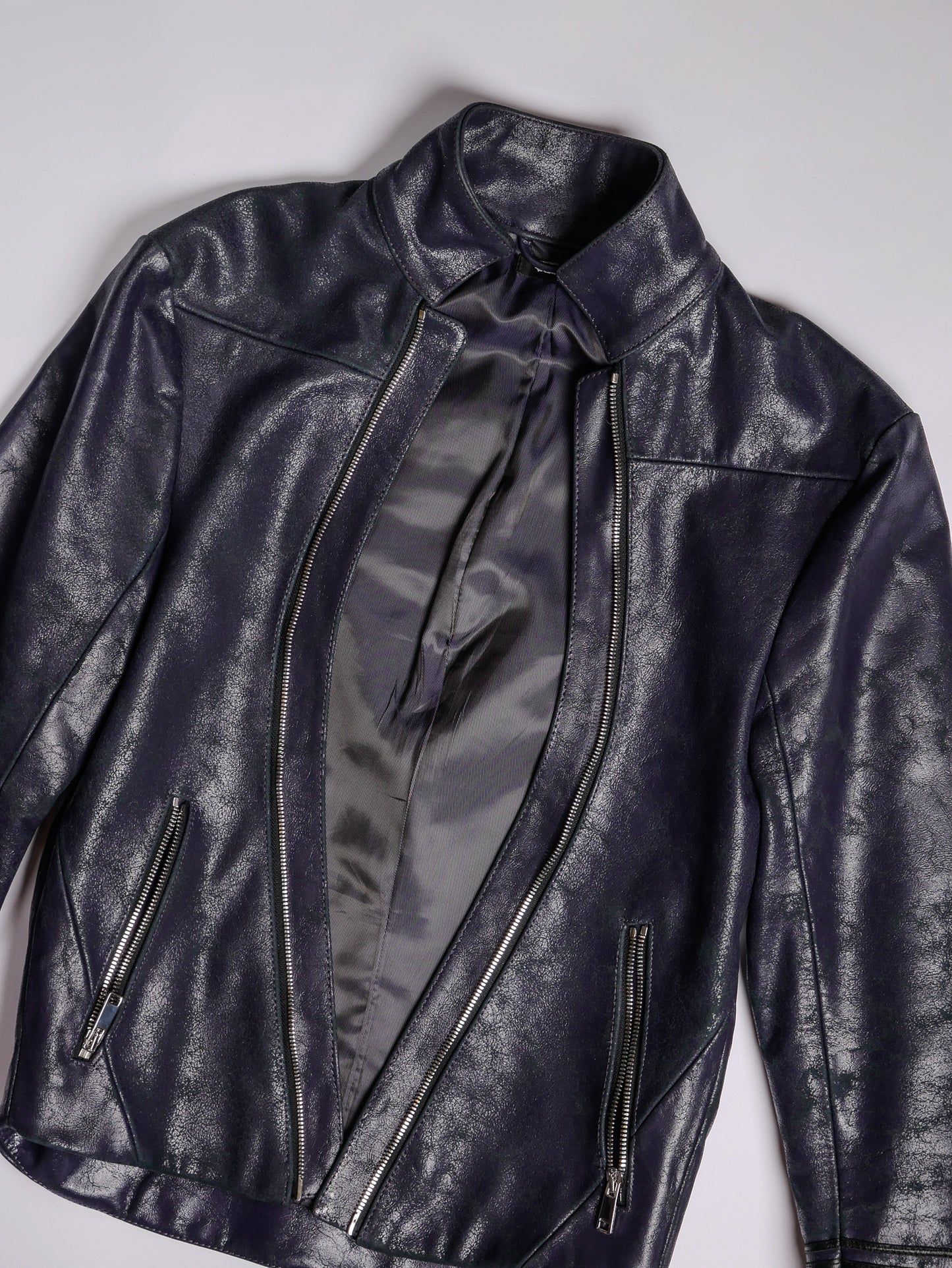Du'bois Fencing Jacket [Slate Purple Blistered Leather]