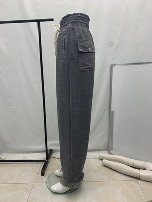 Velour Lined thick ribbed sweatpants