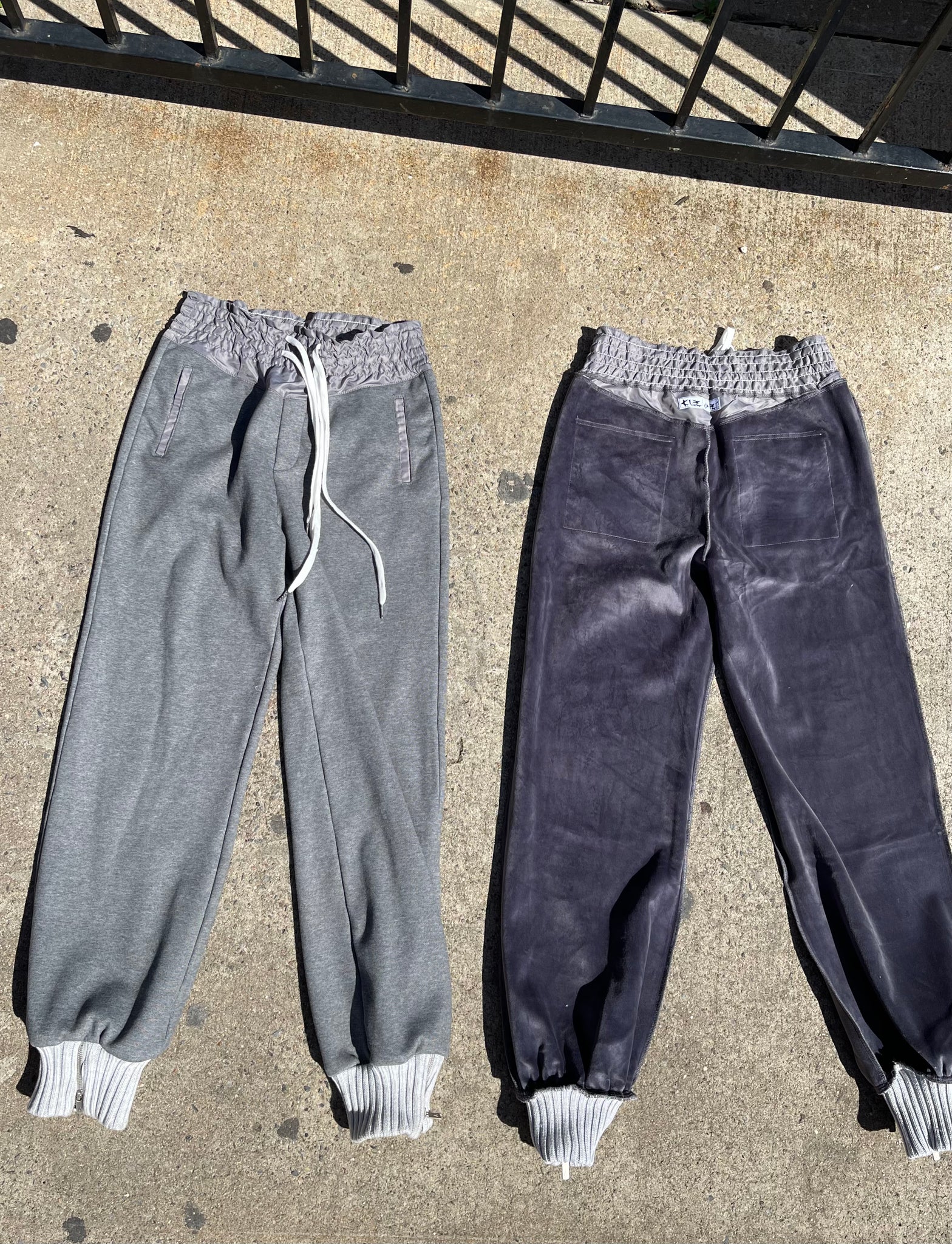 Velour Lined thick ribbed sweatpants